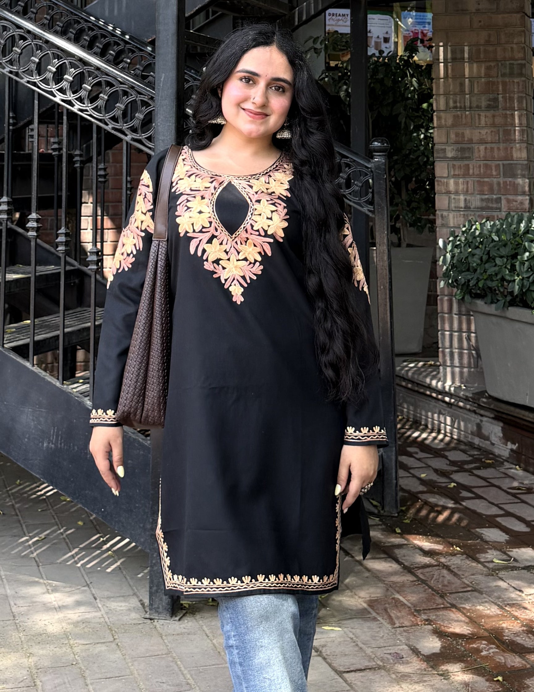 Black Cotton Kurti – Classic Plain Style | Versatile Daily Ethnic Wear - Kashmir Box