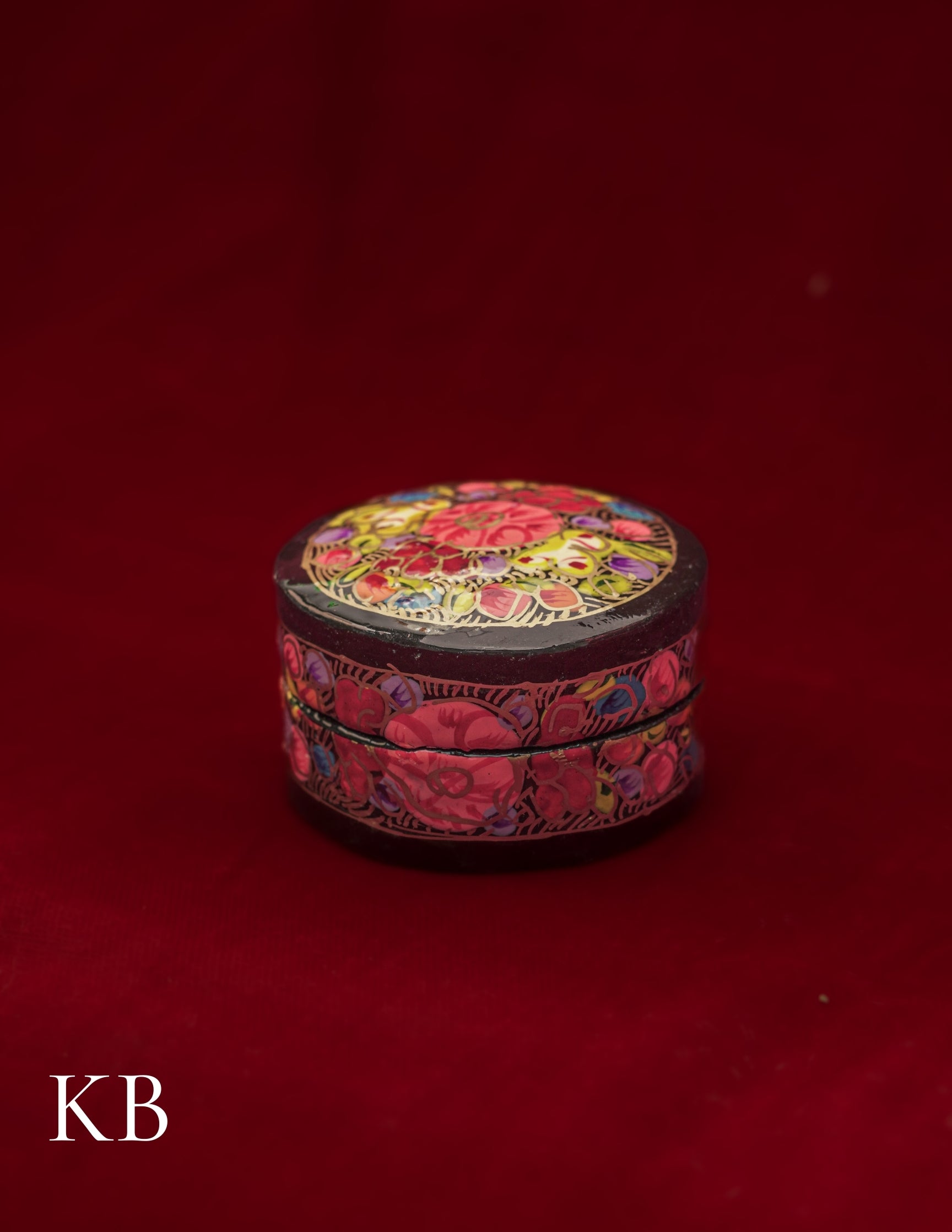 Ring Box Round | Artisan-Made | Handcrafted Heritage - Kashmir Box