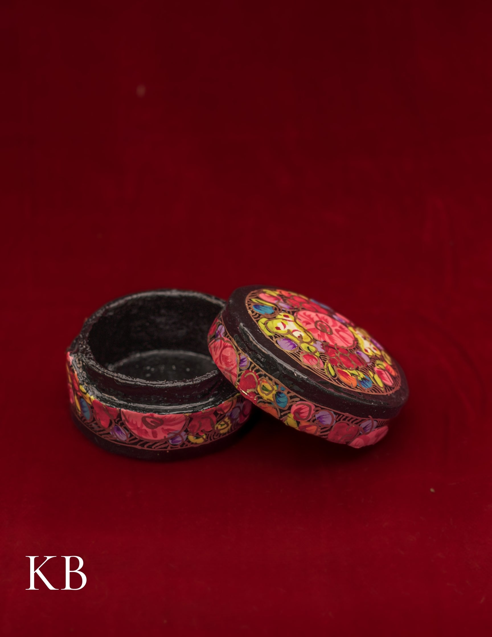 Ring Box Round | Artisan-Made | Handcrafted Heritage - Kashmir Box