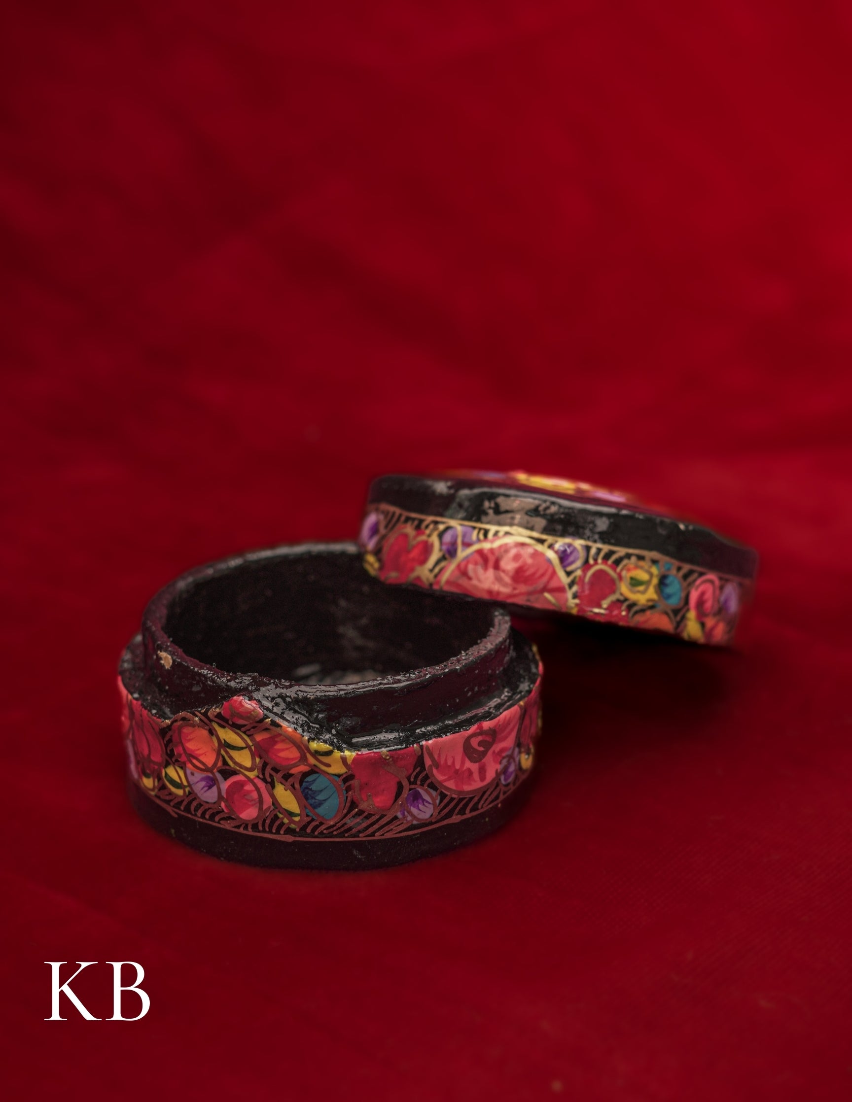 Ring Box Round | Artisan-Made | Handcrafted Heritage - Kashmir Box