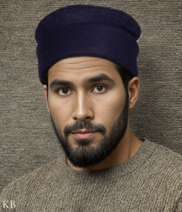 Black Afghani Style Foam Cap - Kashmir Box