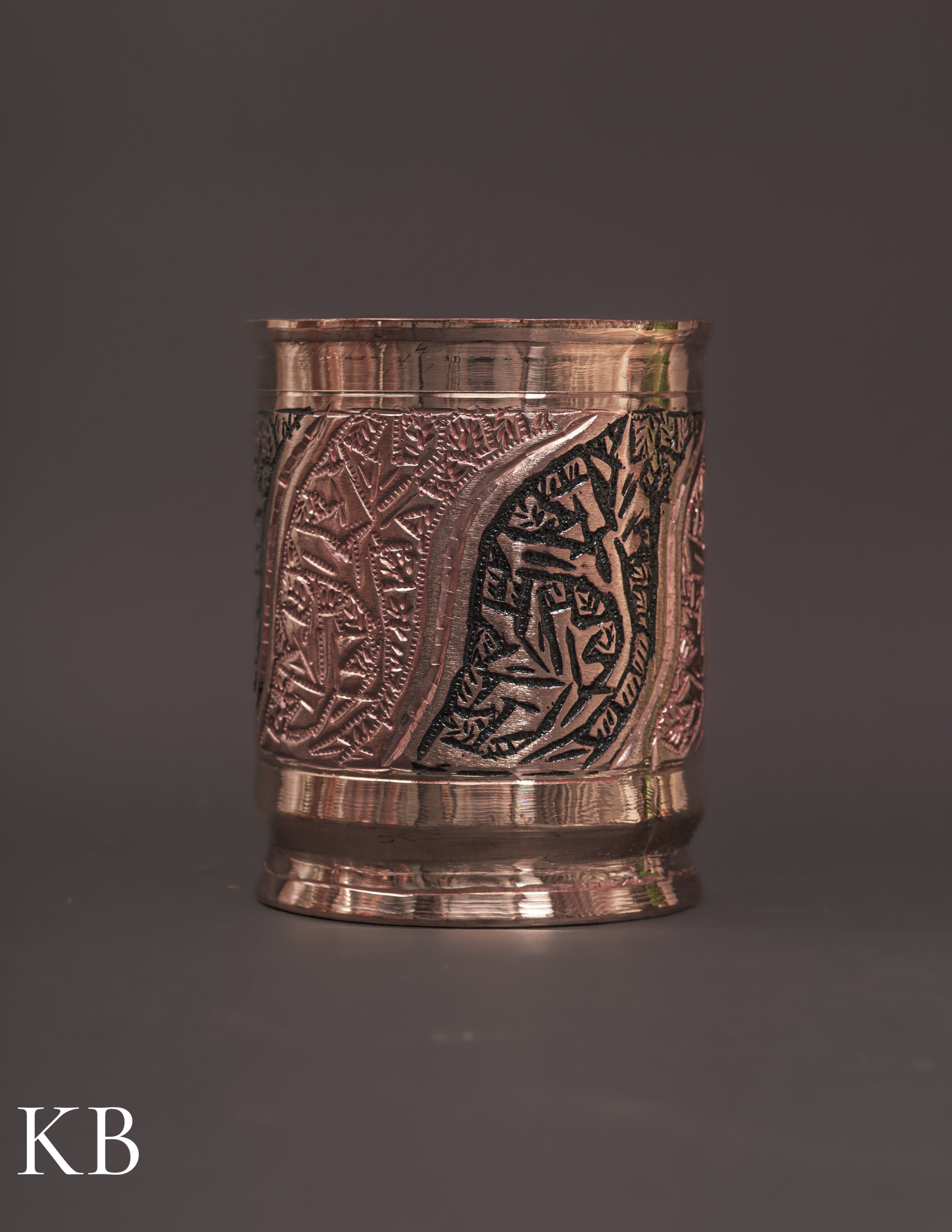 Kashmiri Copperware Drinking Glass | Artisan-Made | Handcrafted Heritage - Kashmir Box