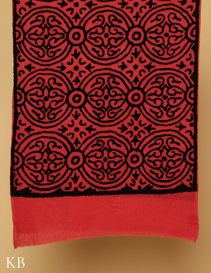 Baked Apple Red Towel Stole - Kashmir Box