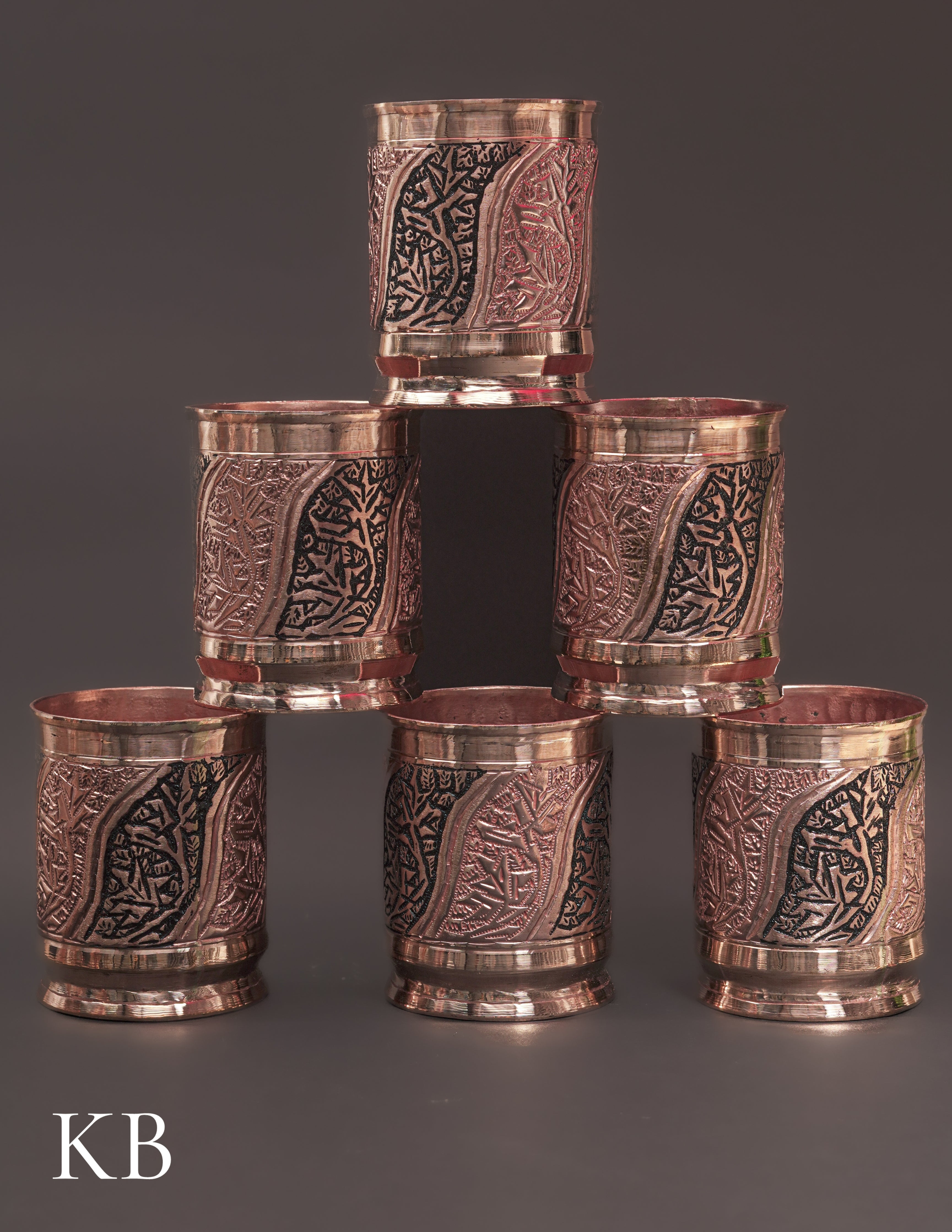 Kashmiri Copperware Drinking Glass | Artisan-Made | Handcrafted Heritage - Kashmir Box