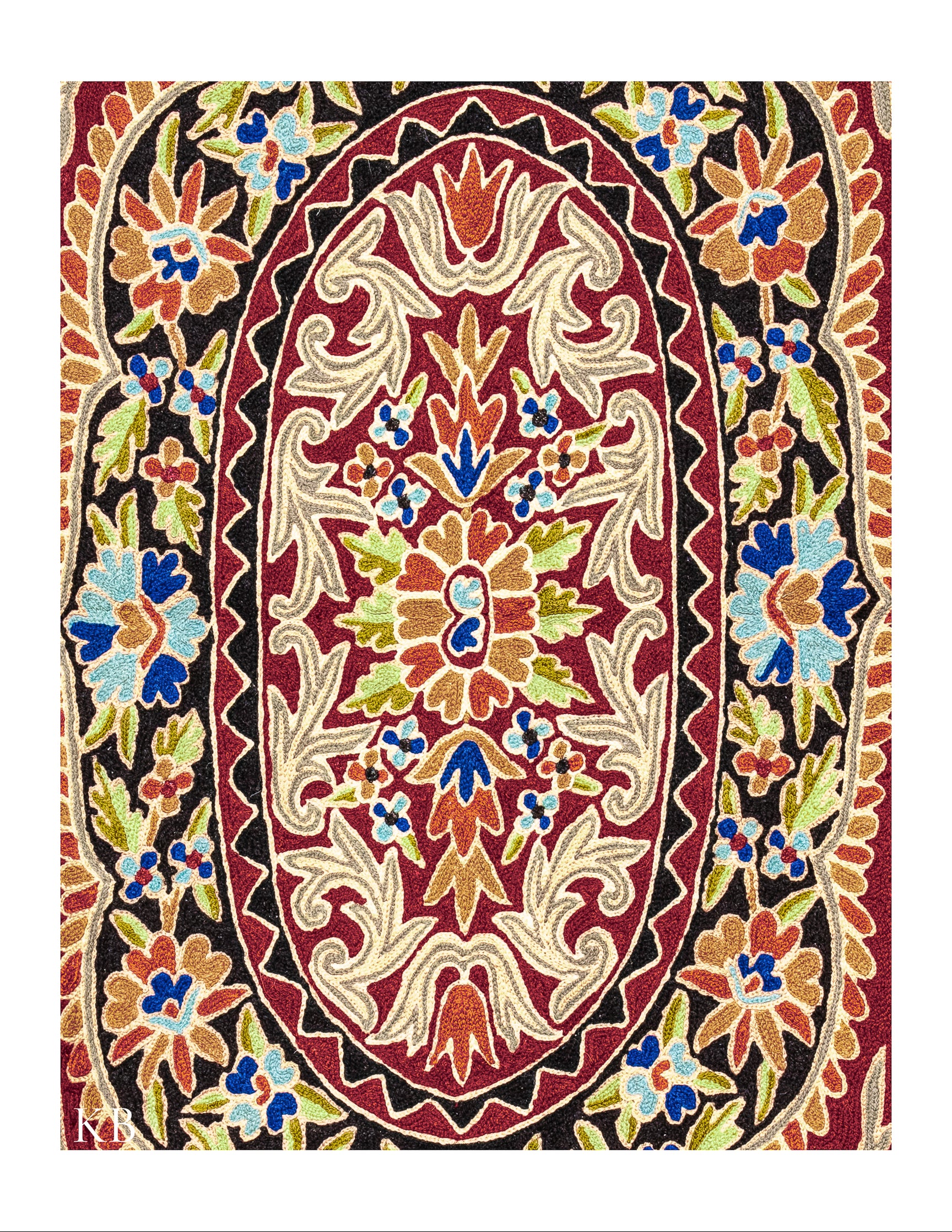 Diwan-e-Khas Floral Centre Kashmiri Wall Panel - Kashmir Box