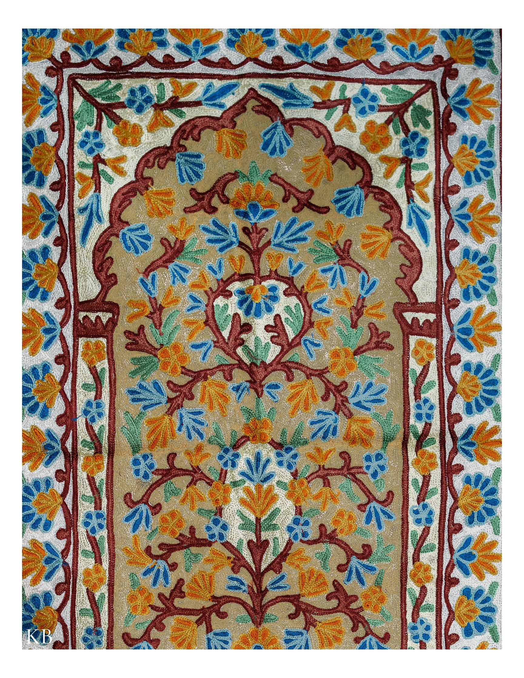 Diwan-e-Khas Kashmiri Prayer Rug - Kashmir Box