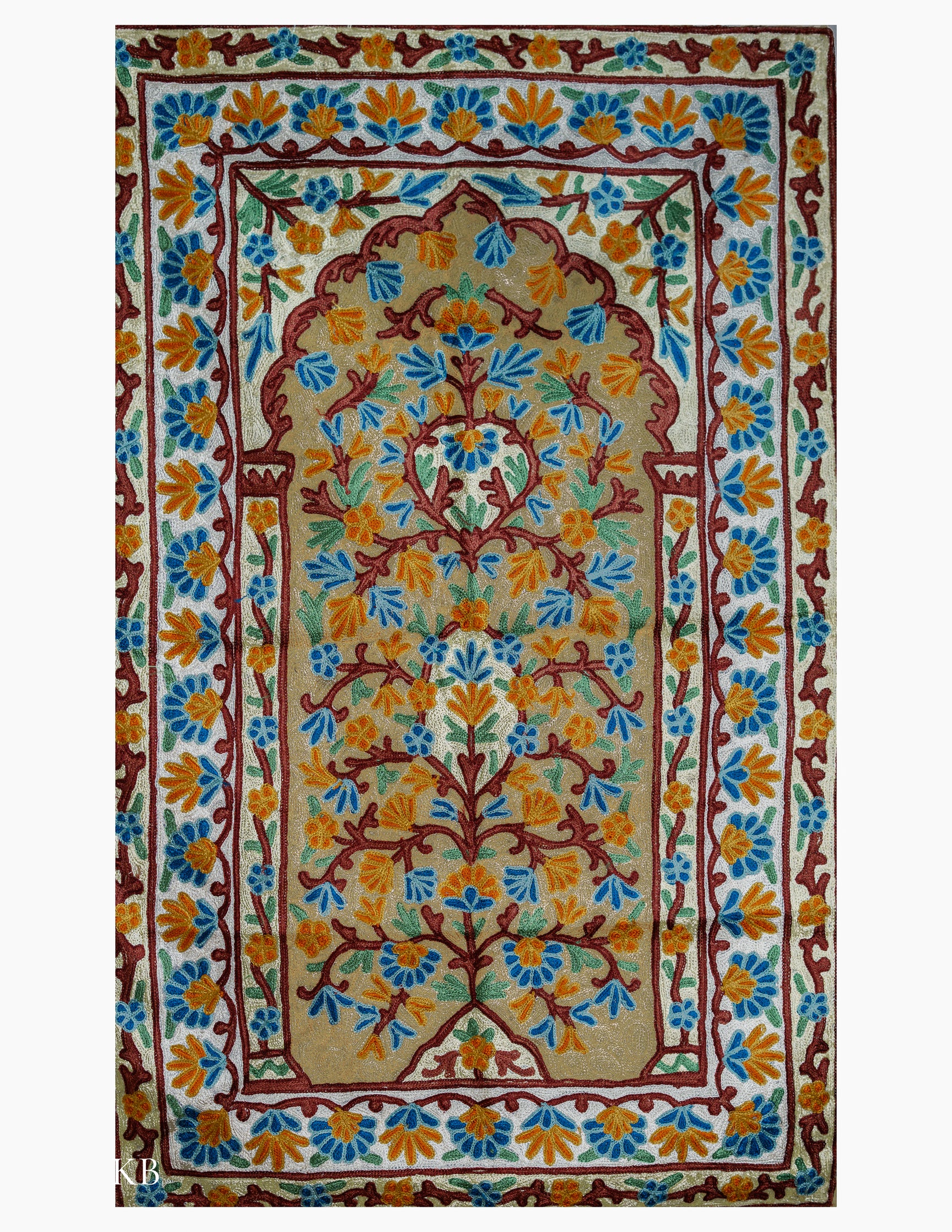 Diwan-e-Khas Kashmiri Prayer Rug - Kashmir Box