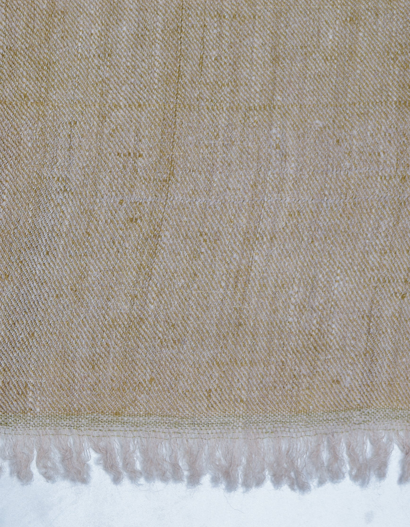 Olive Haze Handwoven Striped Cashmere Pashmina Stole - Kashmir Box