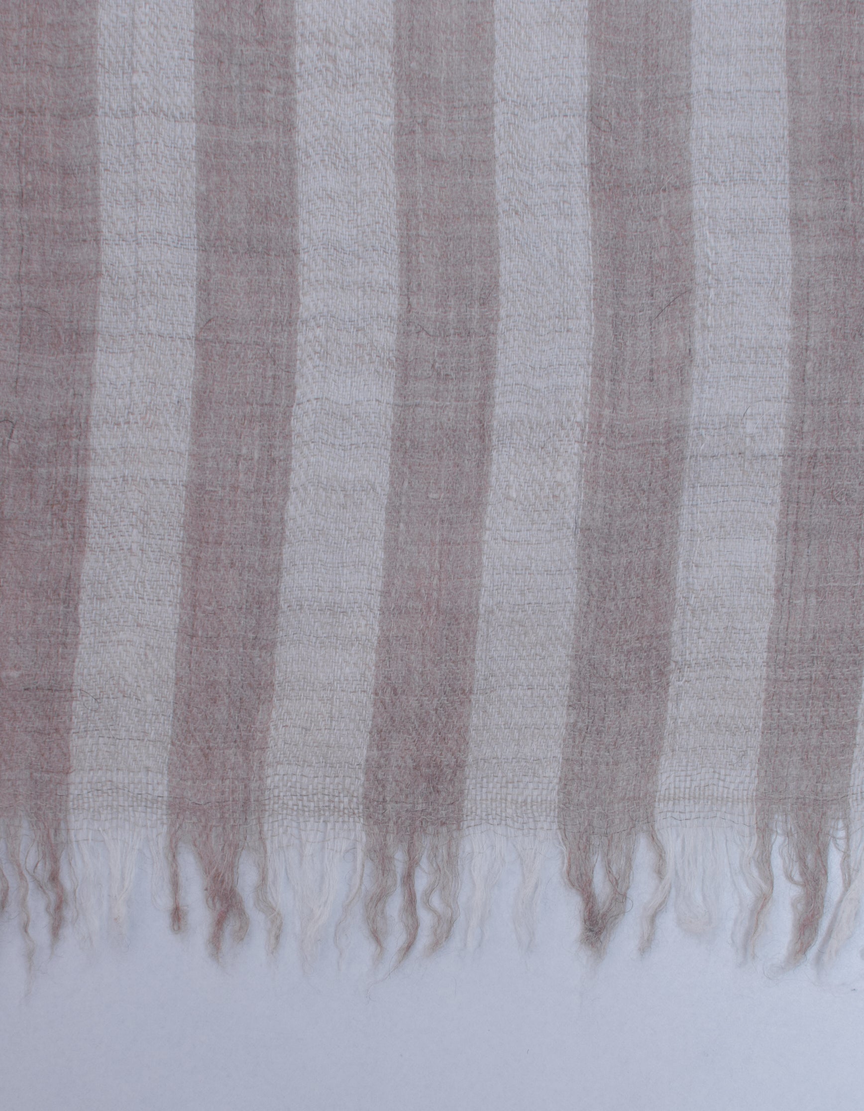 Modern Cream Cavern Brown Check Handwoven Sozni Embroidered Cashmere Pashmina Stole - Kashmir Box