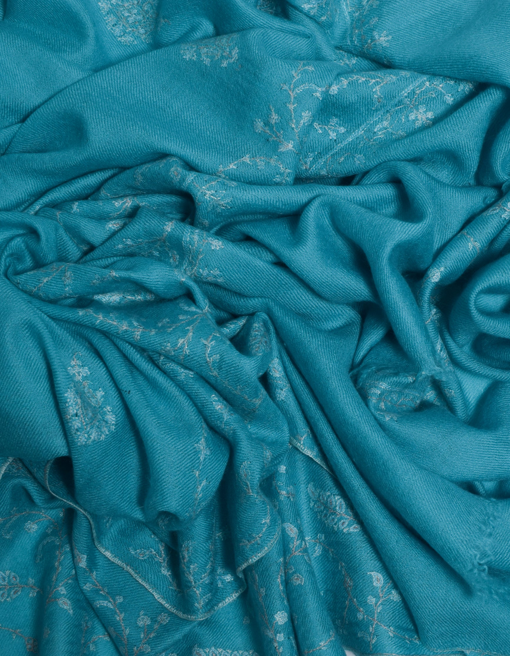 Sky Diamond Handwoven Bouquet Embroidered Cashmere Pashmina Shawl - Kashmir Box