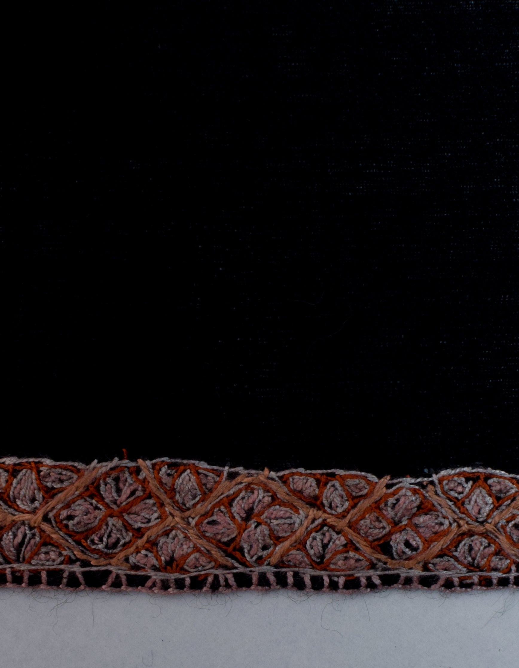 Jet Classic Black Handwoven Sozni Embroidered Cashmere Pashmina Shawl - Kashmir Box