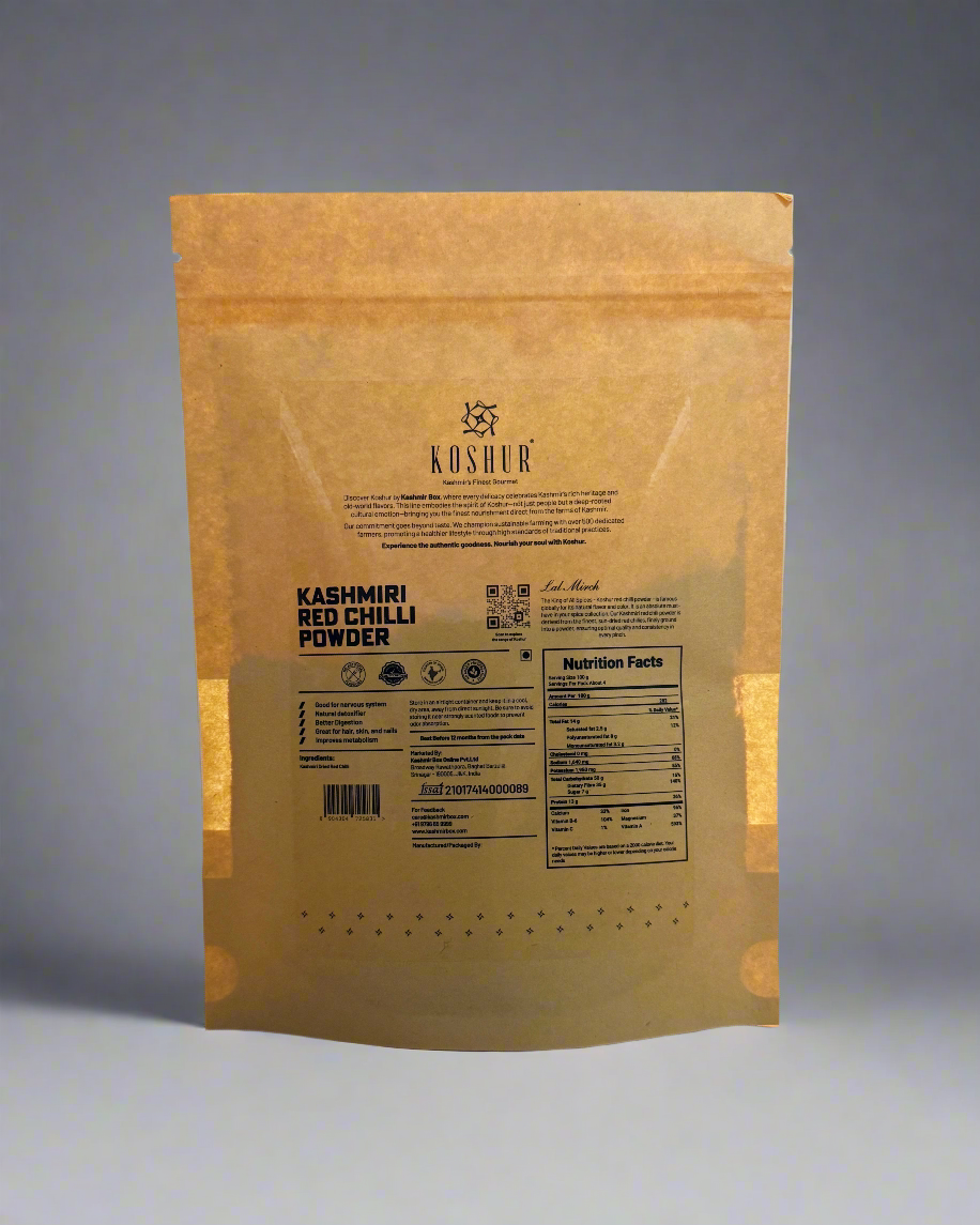 Kashmiri Pure Red Chili Powder - Kashmir Box