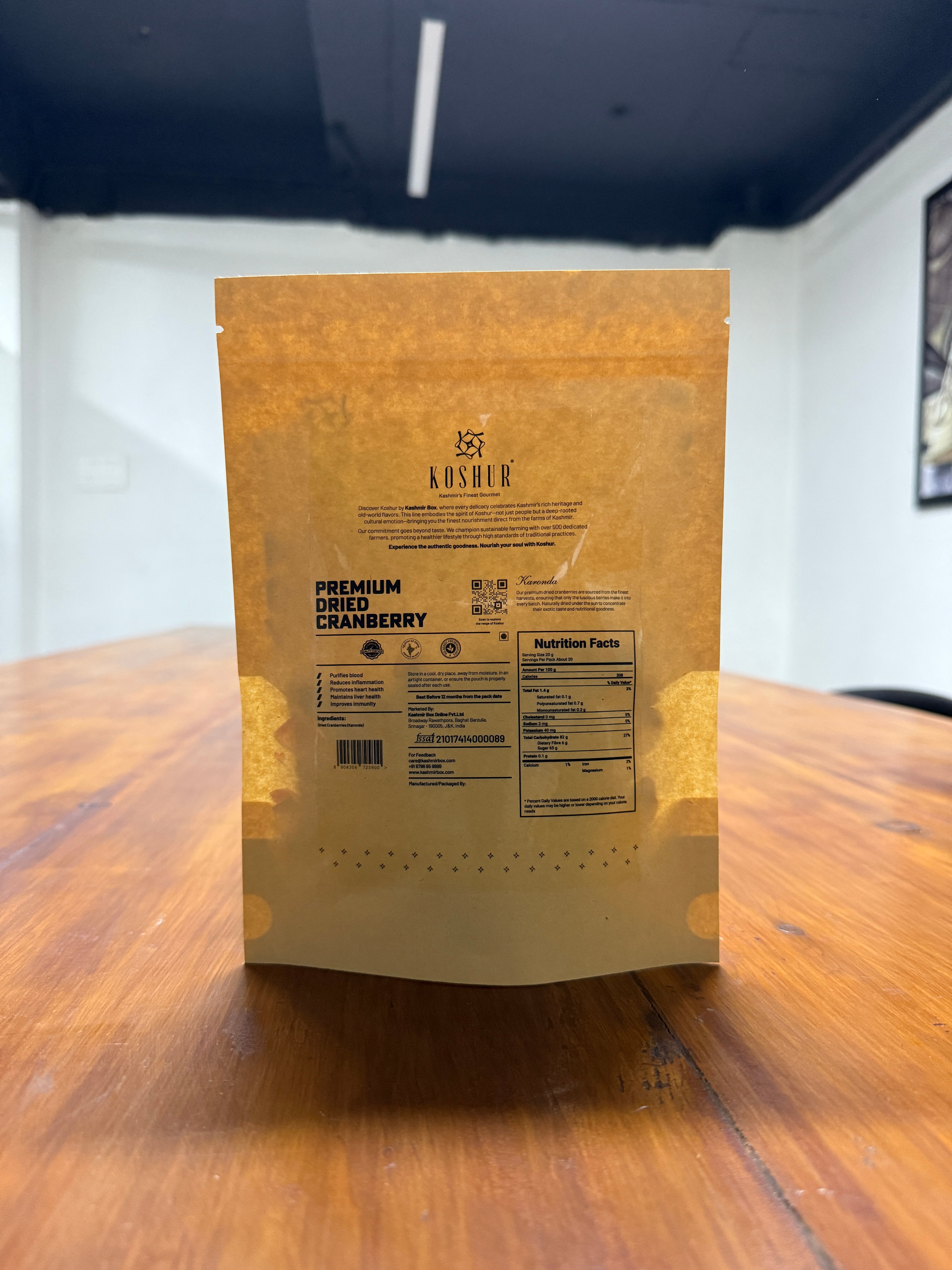 Koshur Dried Cranberry - Kashmir Box