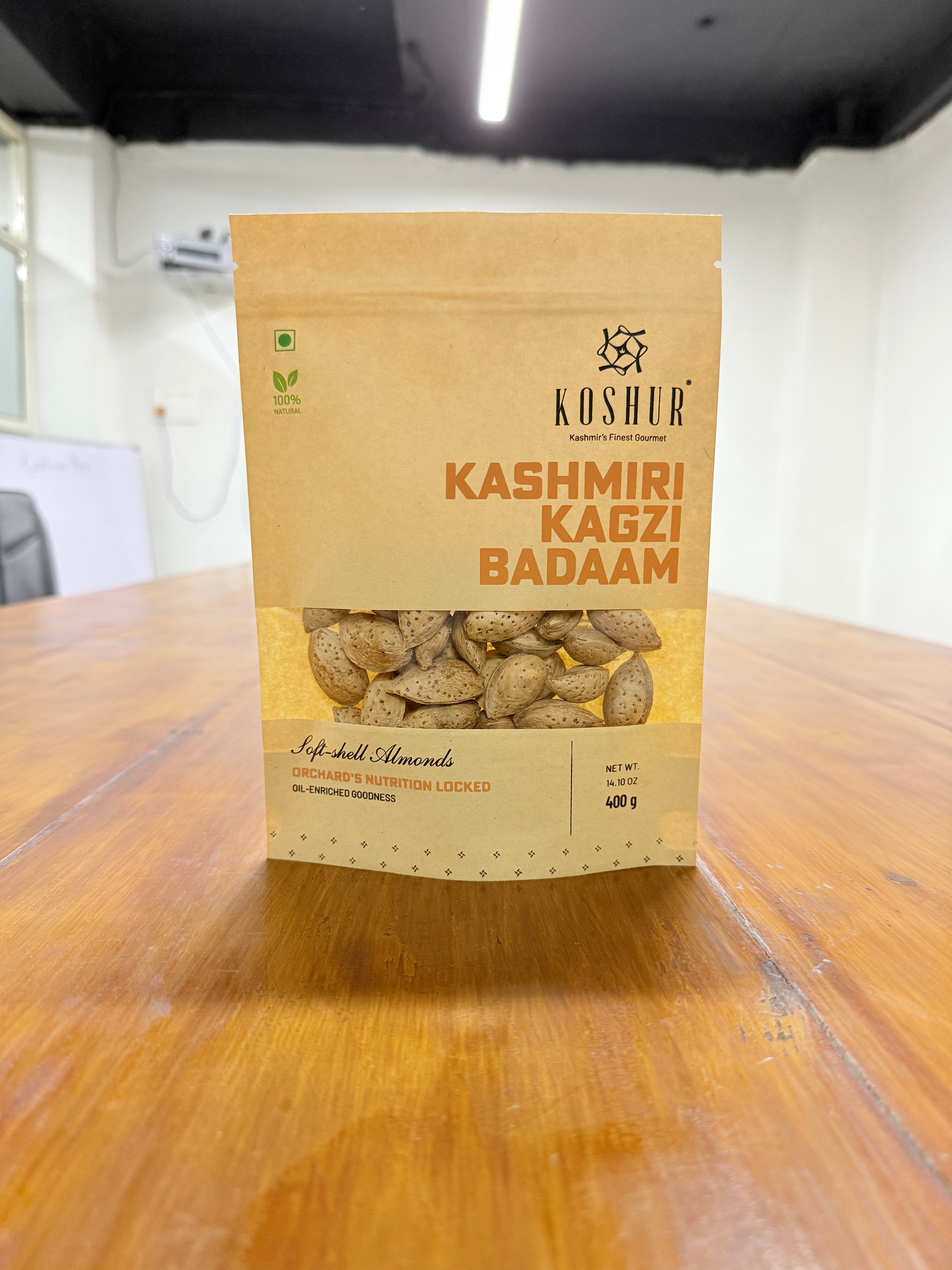 Koshur Kagzi Almonds (With Shell) - Kashmir Box