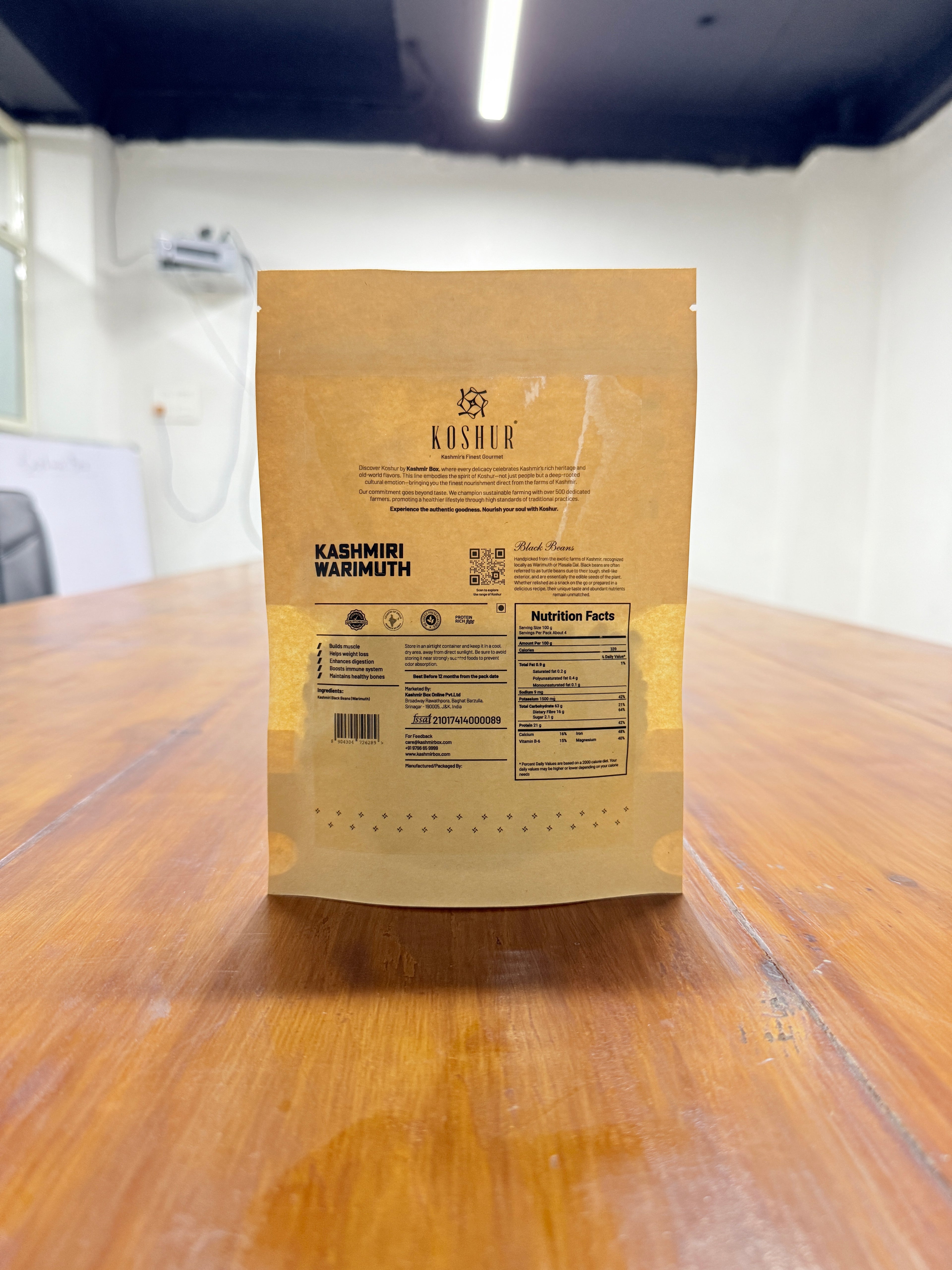 Koshur Kashmiri Black Beans (Warimuth) - Kashmir Box