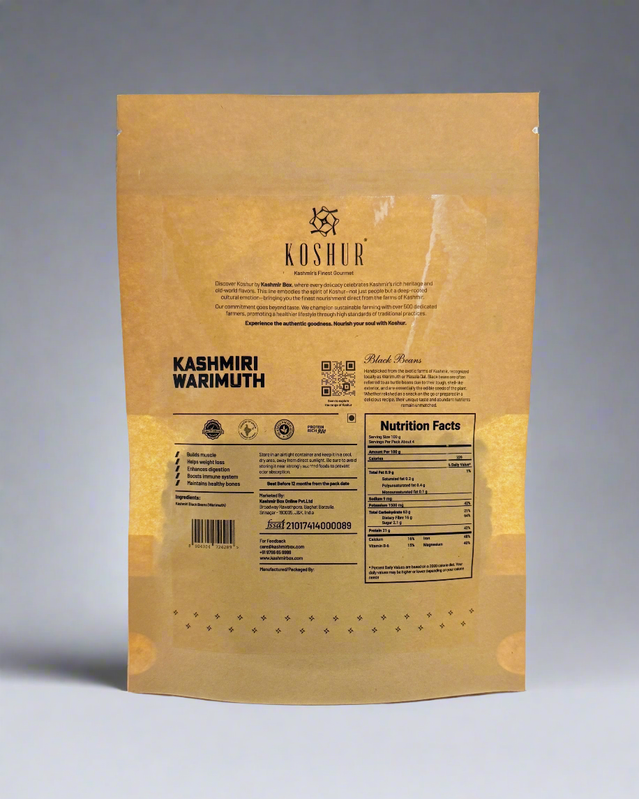 Koshur Kashmiri Black Beans (Warimuth) - Kashmir Box