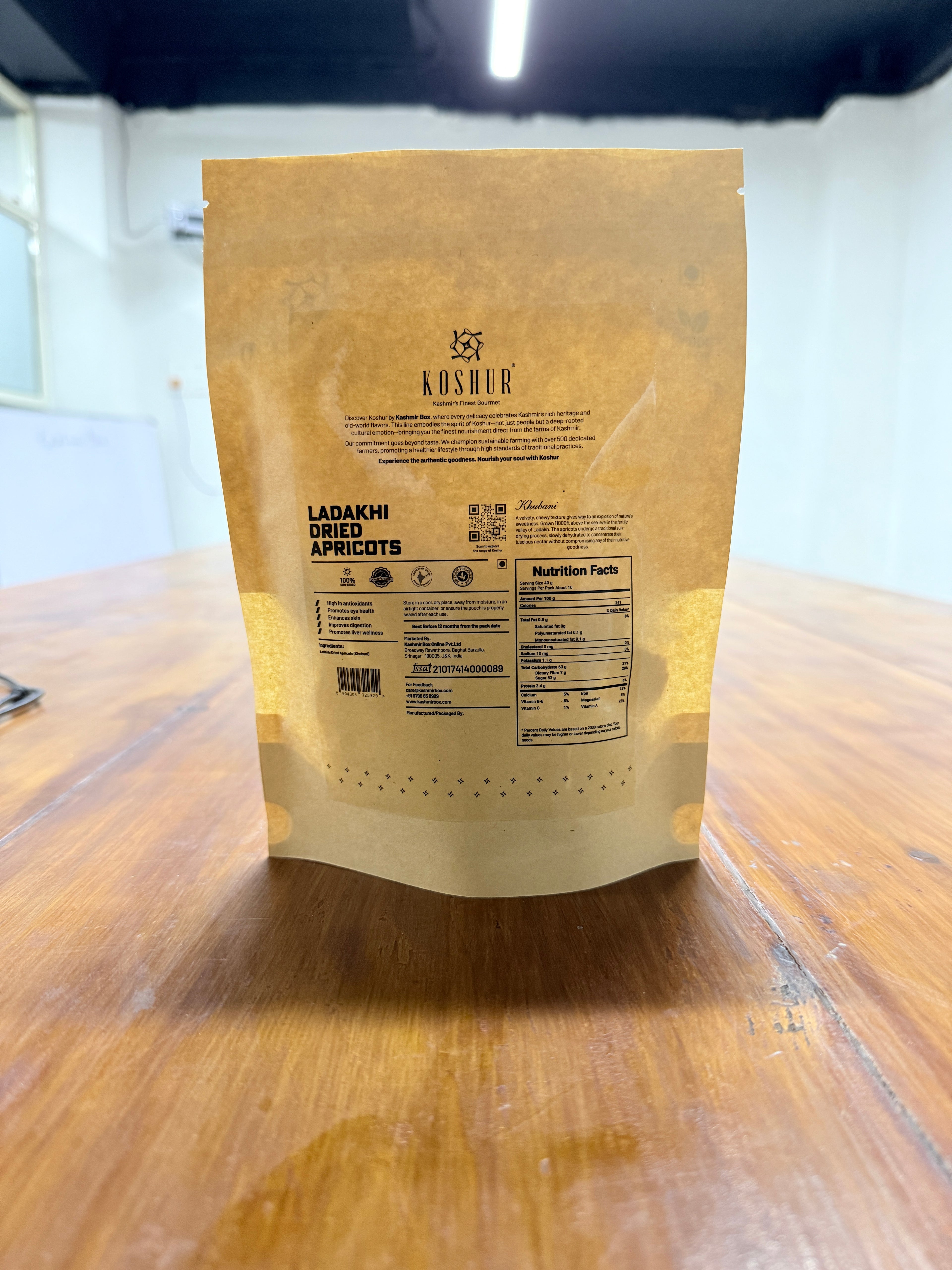 Koshur Dried Apricot (Khurmani) - Kashmir Box
