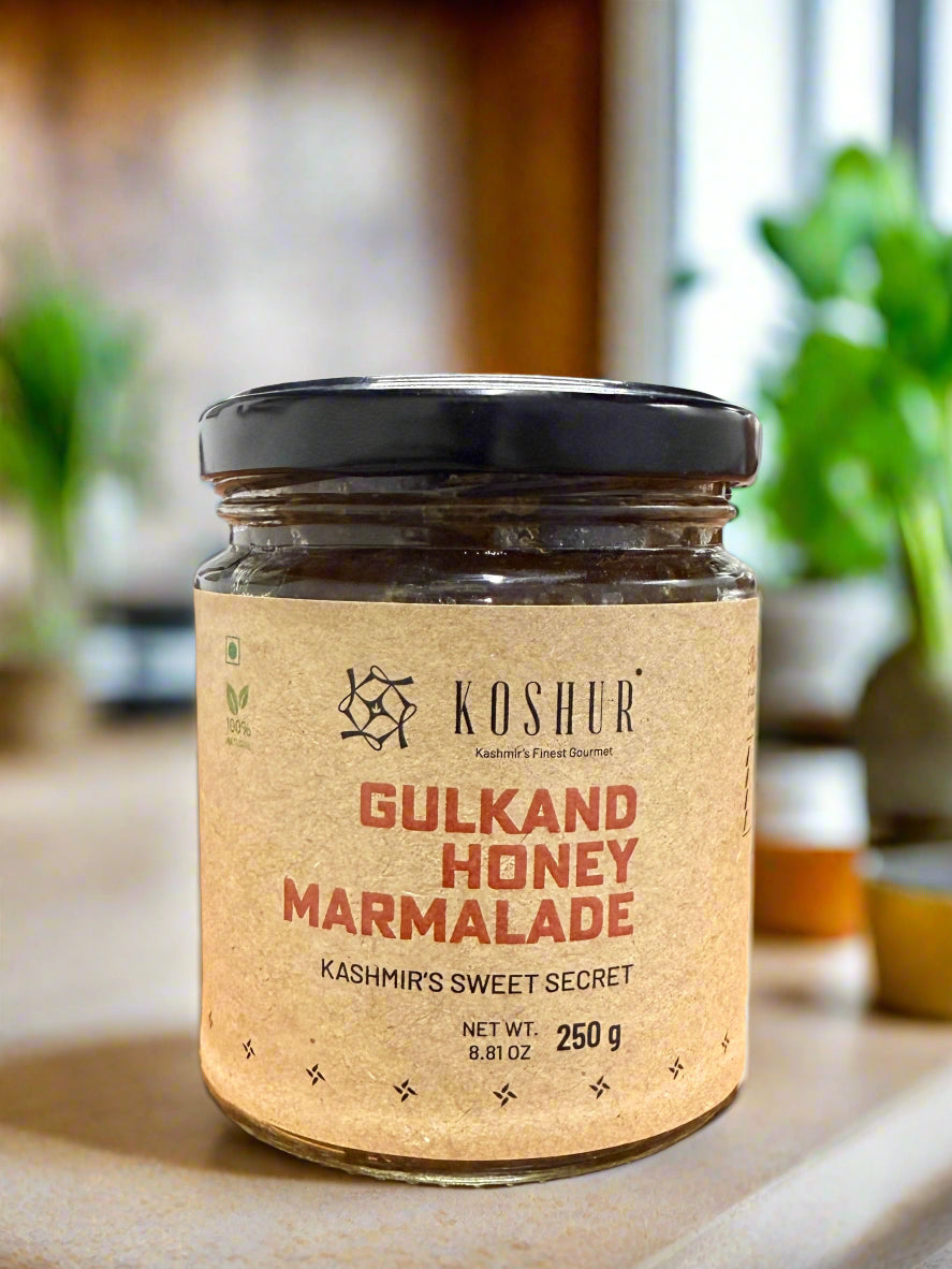 Koshur Gulkand Jam With Honey - Kashmir Box