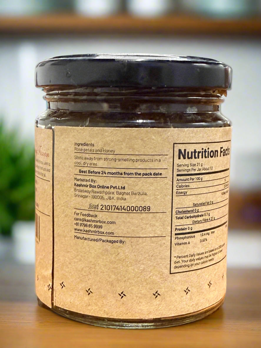 Koshur Gulkand Jam With Honey - Kashmir Box