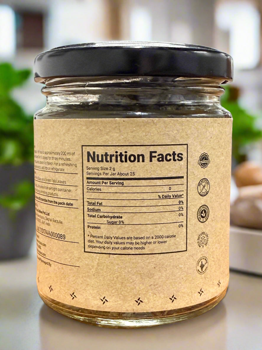 Jasmine Green Tea | Mogra Chai | Best Herbal Tea | Green Tea Leaves | Pure Flower Tea | 100% Natural Jasmine Buds | Calming Tea | Natural Calmer (50 g) - Kashmir Box