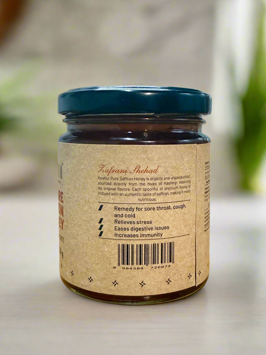Koshur Saffron Infused White Honey - Kashmir Box