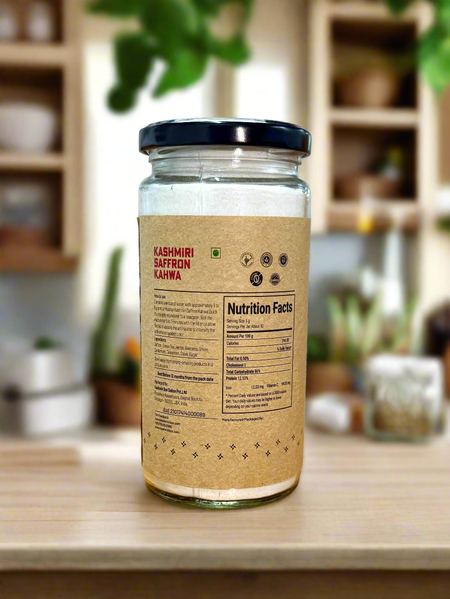 Koshur Kashmiri Kehwa Mix and Mongra Saffron Combo - Kashmir Box