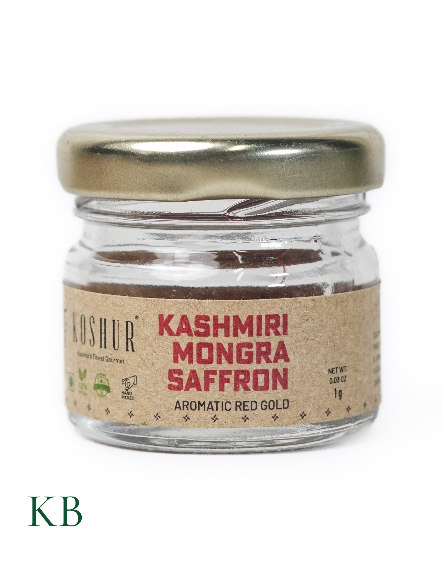 Koshur - Kashmiri Mongra Saffron Strands| Kesar | Zafran | Red Gold | Kumkuma Puvvu | Saffron Tilak | Saffron Flower | Crocus Sativus |Pampore’s Original and 100% Pure - Kashmir Box