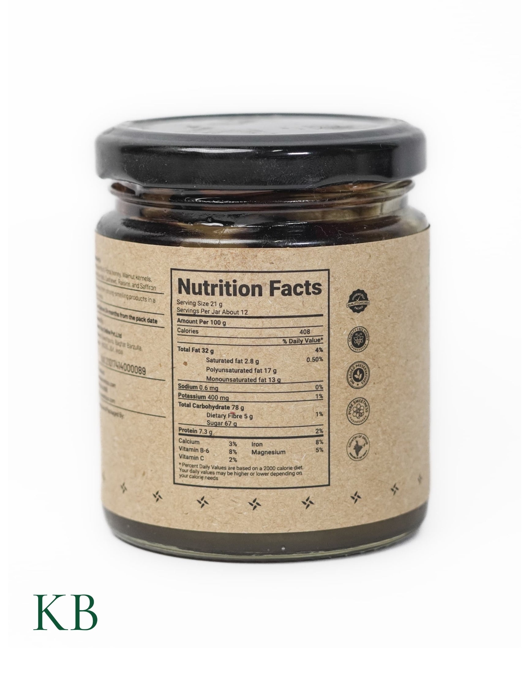 Koshur - Multi Floral Dry Fruit Honey | Meva Shehad | 100% Pure Organic Superfood | Unpasteurized | Natural Sweetener | No Sugar Added | Nuts & Dry Fruits - Kashmir Box