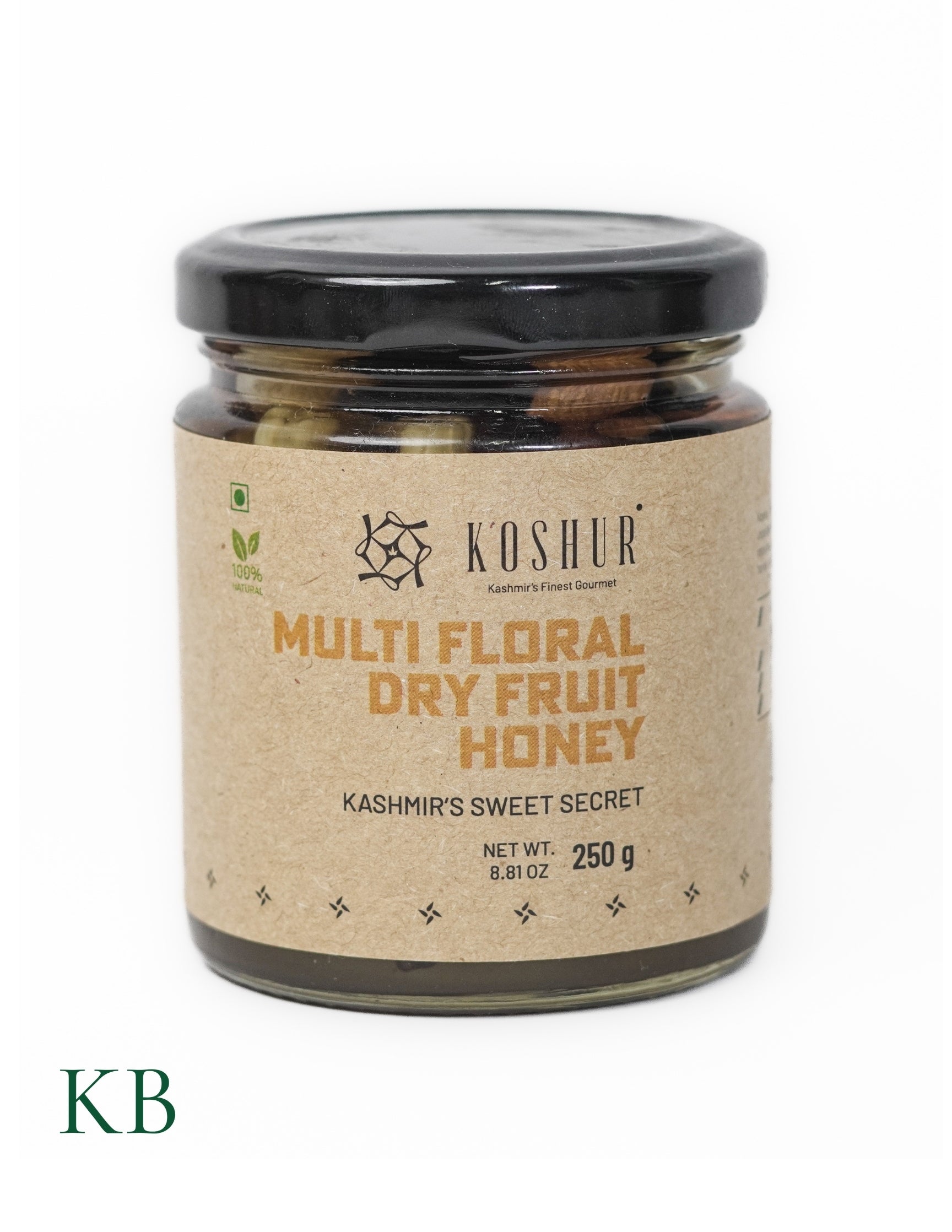 Koshur - Multi Floral Dry Fruit Honey | Meva Shehad | 100% Pure Organic Superfood | Unpasteurized | Natural Sweetener | No Sugar Added | Nuts & Dry Fruits - Kashmir Box