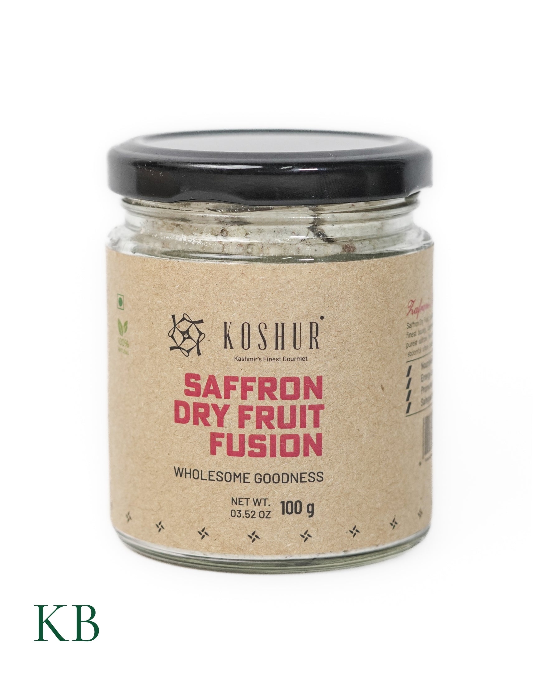 Koshur - Kashmiri Saffron Dry Fruit Fusion | Zafrani Meva Mix | Dried Fruits and Nuts Powder | Spices and Herbs | Nutritious Superfood - Kashmir Box