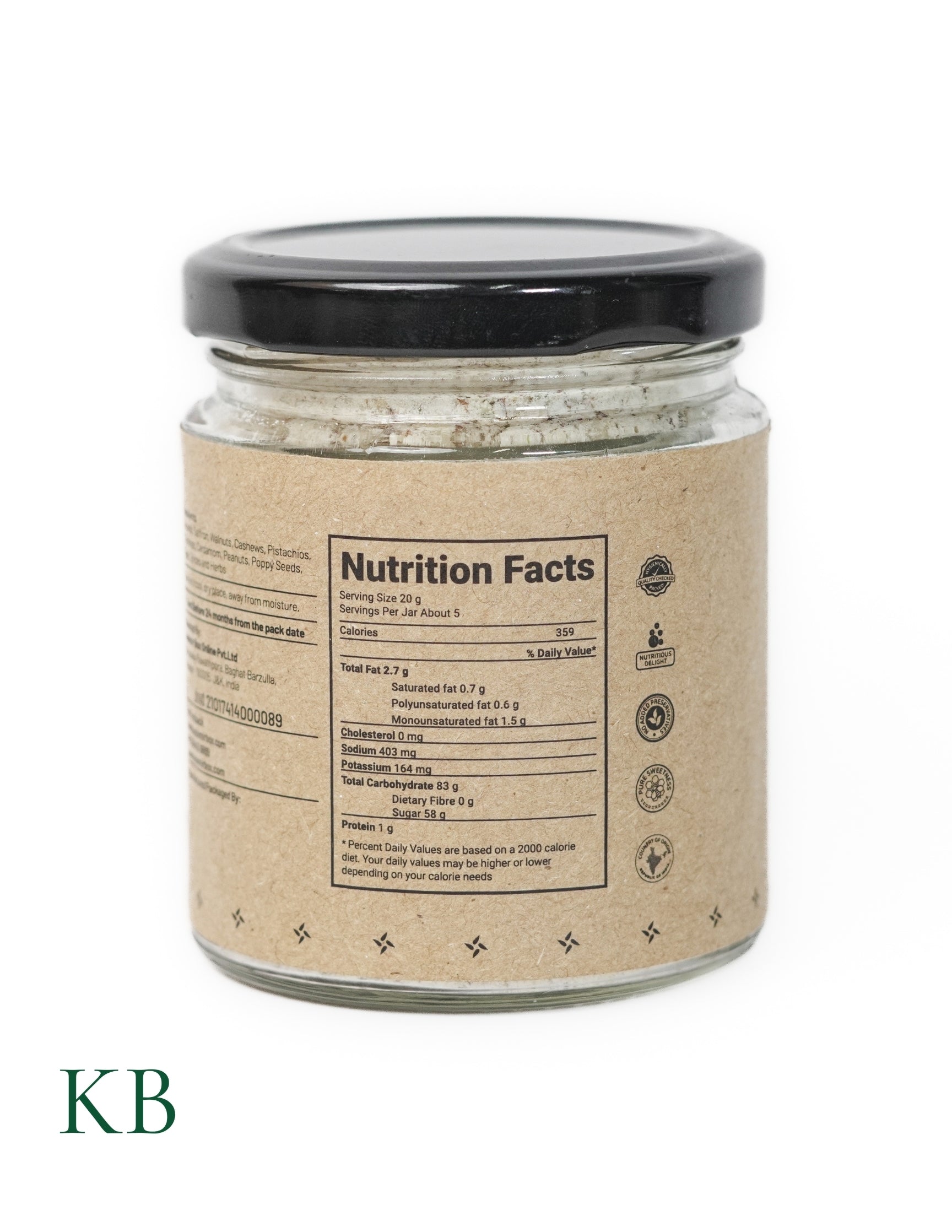 Koshur - Kashmiri Saffron Dry Fruit Fusion | Zafrani Meva Mix | Dried Fruits and Nuts Powder | Spices and Herbs | Nutritious Superfood - Kashmir Box