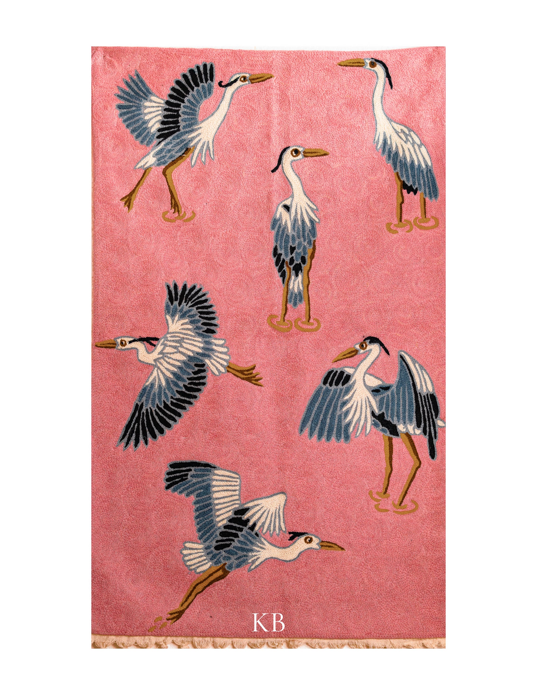 Diwan-e-Khas Herons Kashmiri Swirling Wall Art - Kashmir Box