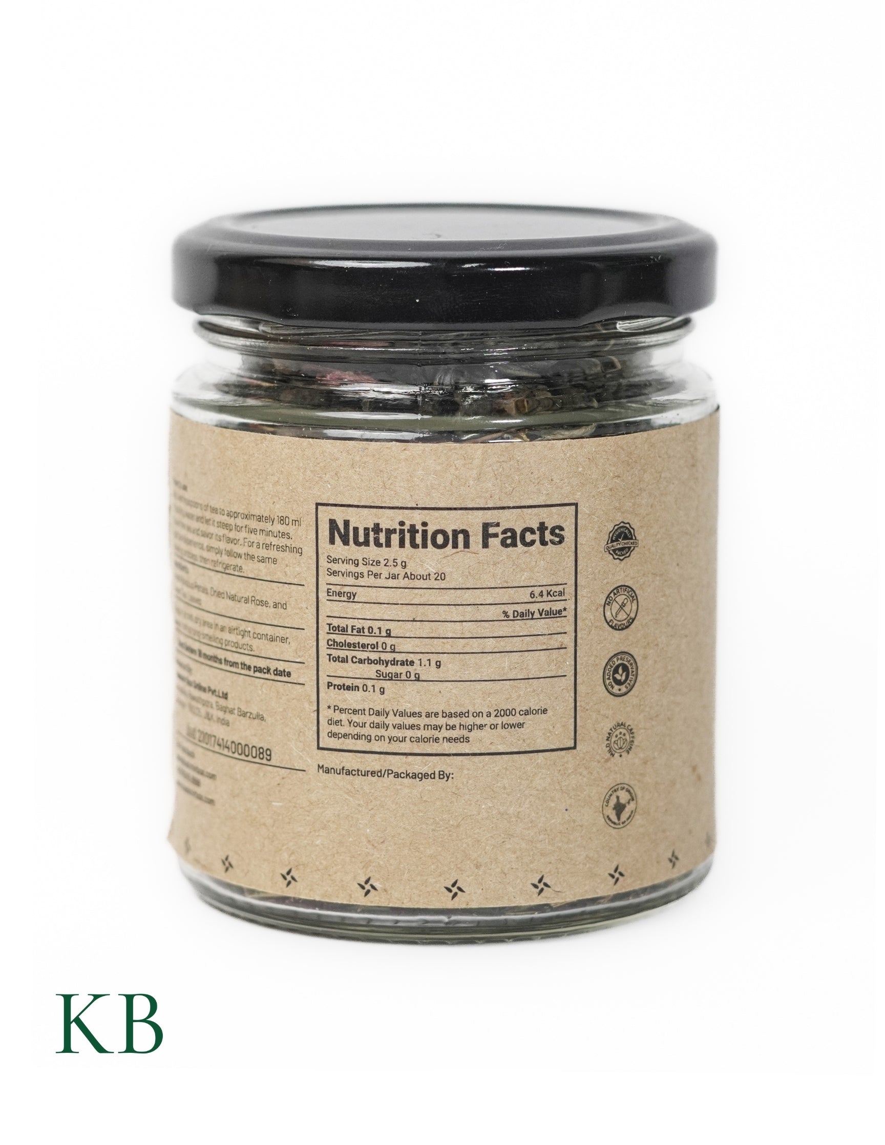 Hibiscus Rose Tea | Gudhal Gulab Chai |Best Herbal Flower Tea | Green Tea Leaves| Skin Detox Tea | Refreshing Tea | Uplifts Mood (50 g) - Kashmir Box