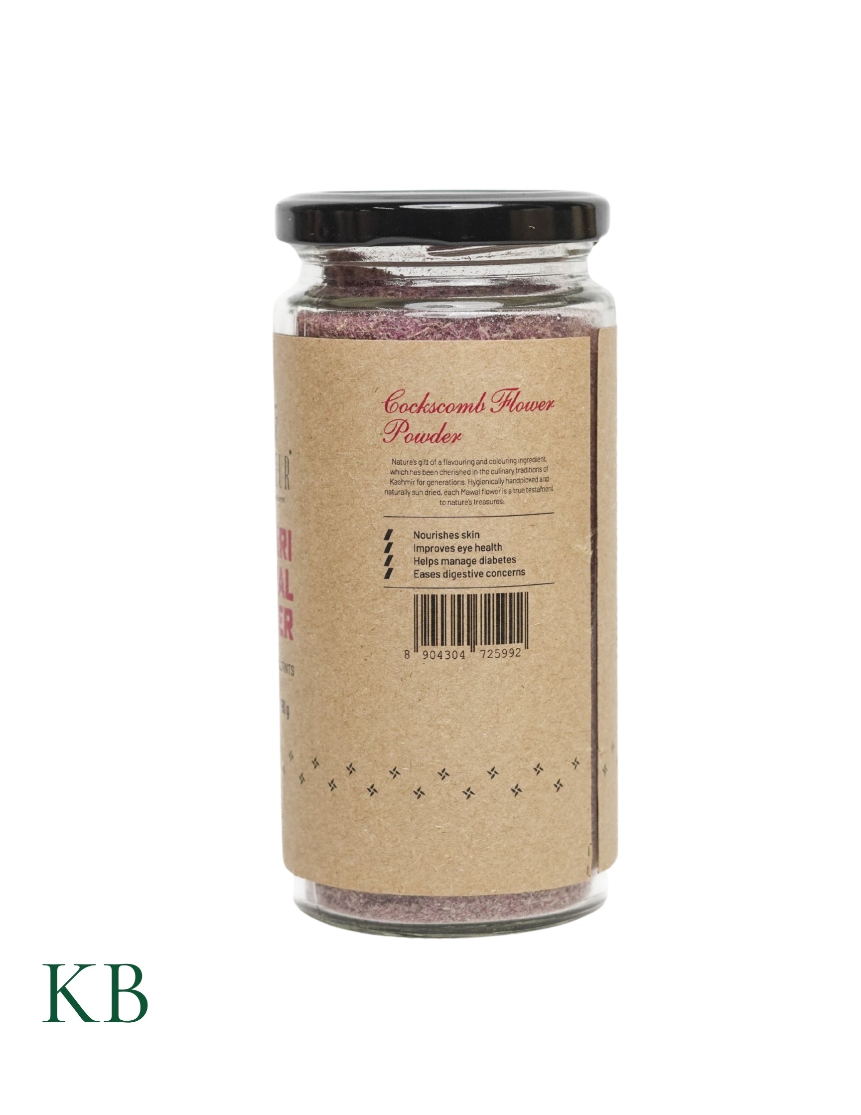 Koshur - Kashmiri Mawal Powder | Cockscomb Flower Powder | Spices and Herbs | Natural Food Color | Natural Flavor (90 g) - Kashmir Box