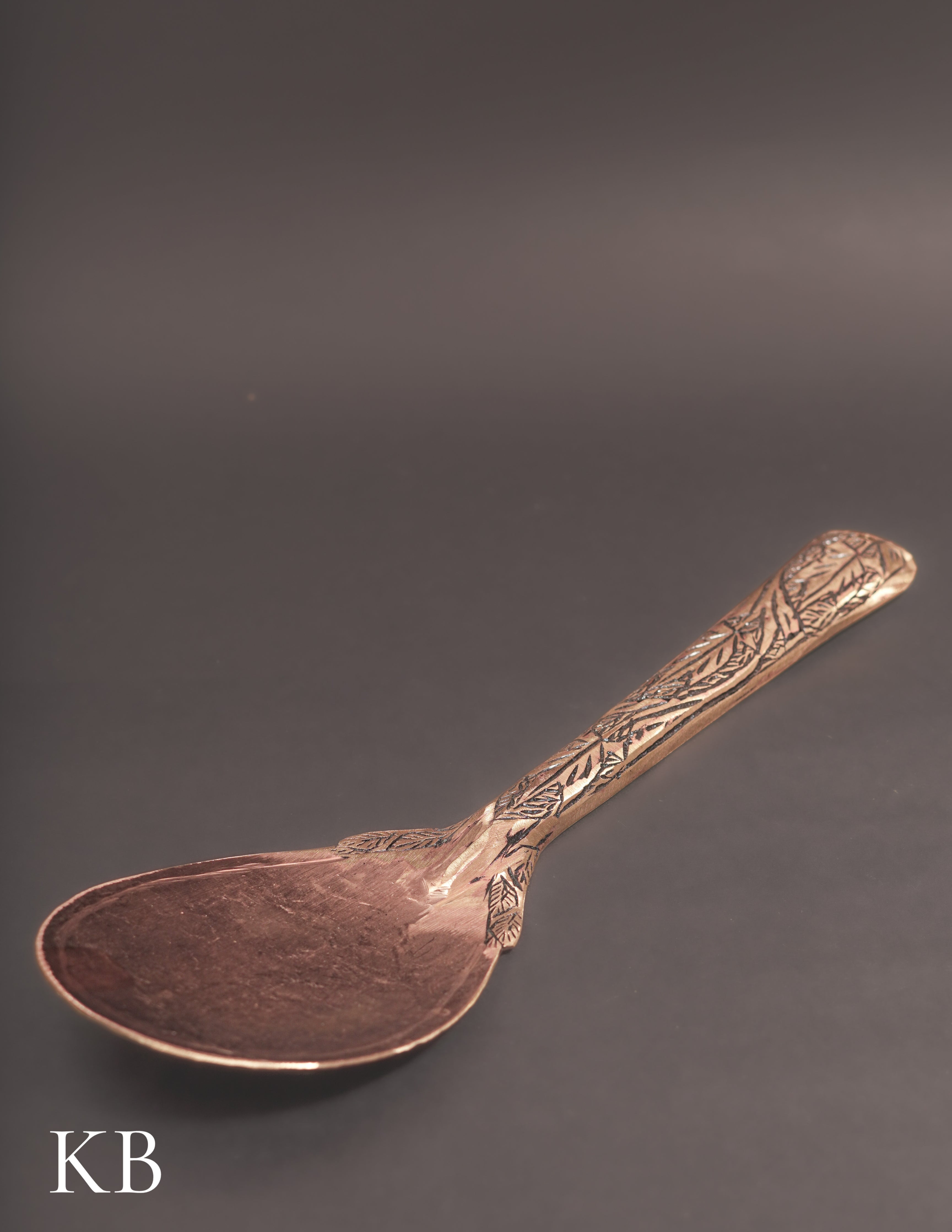 Kashmiri Copperware Rice Serving Spoon – Artisan-Made | Handcrafted Heritage - Kashmir Box