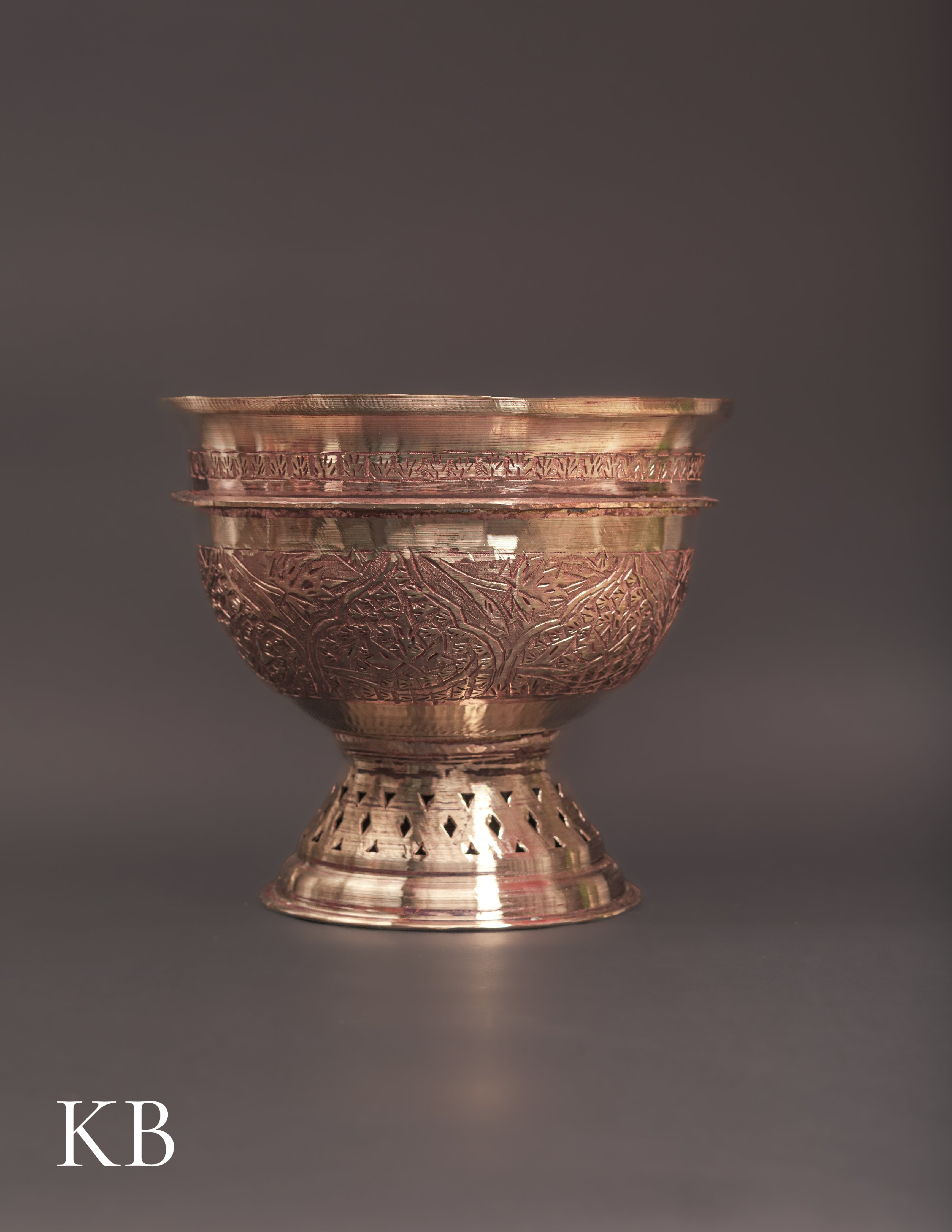 Kashmiri Copperware Kenz/Bowl | Artisan-Made | Handcrafted Heritage - Kashmir Box