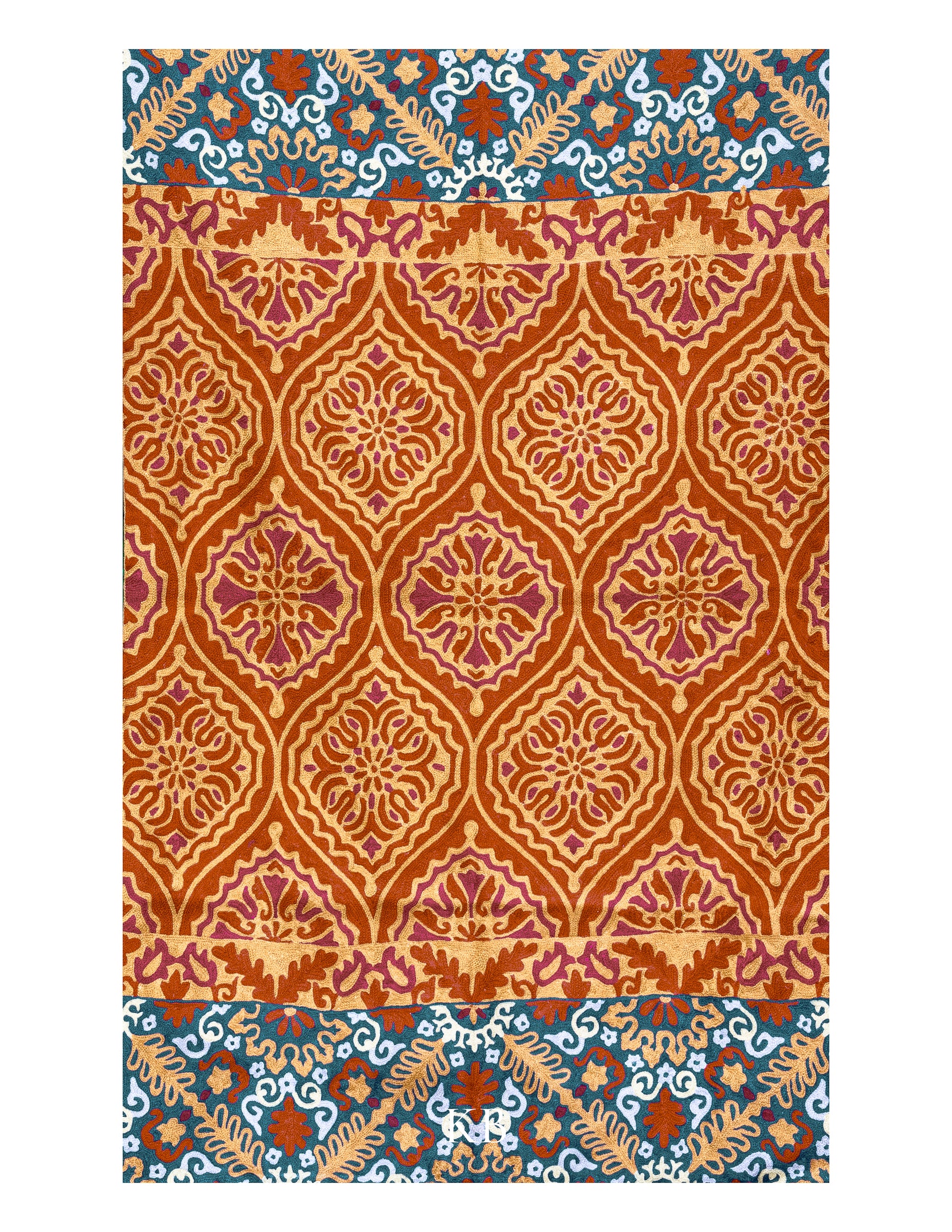 Diwan-e-Khas Kashmiri Pinjrakari Rug - Kashmir Box