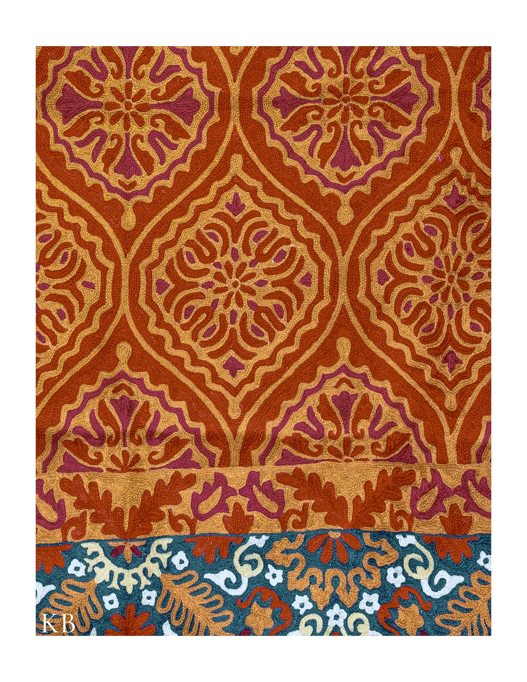 Diwan-e-Khas Kashmiri Pinjrakari Rug - Kashmir Box