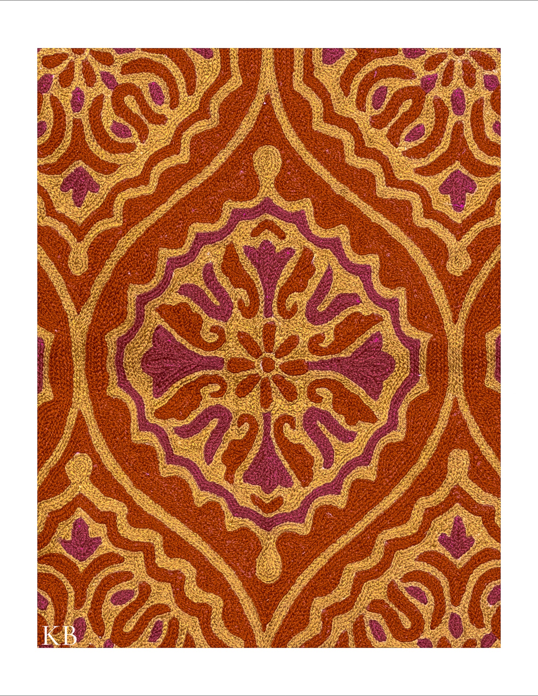 Diwan-e-Khas Kashmiri Pinjrakari Rug - Kashmir Box