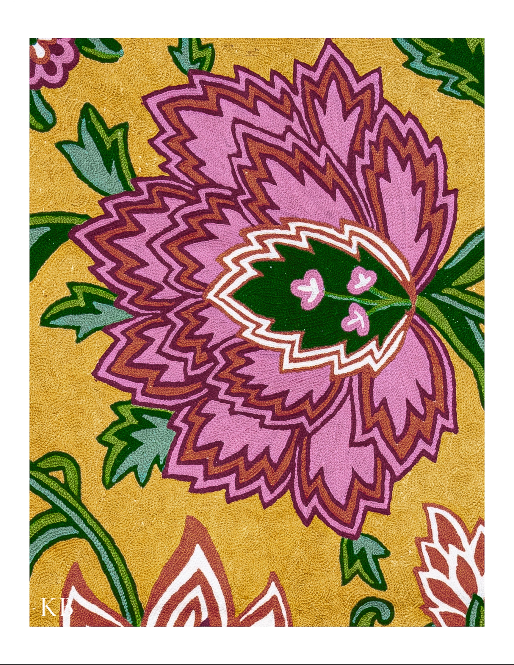 Diwan-e-Khas Kashmiri Pamposh Rug - Kashmir Box