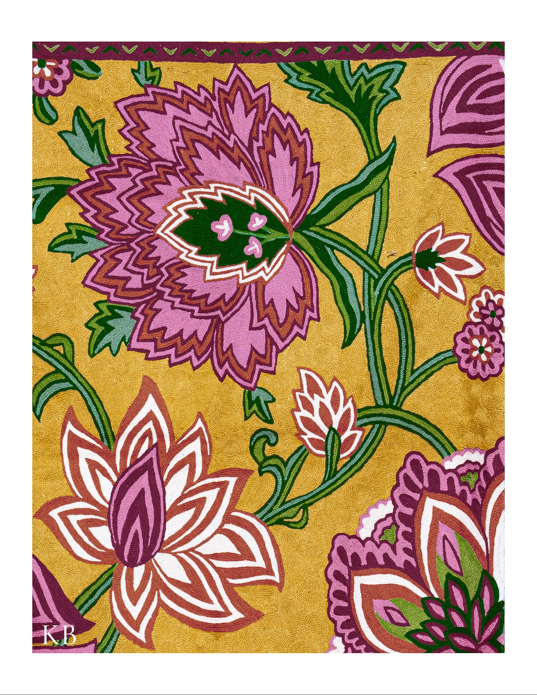 Diwan-e-Khas Kashmiri Pamposh Rug - Kashmir Box