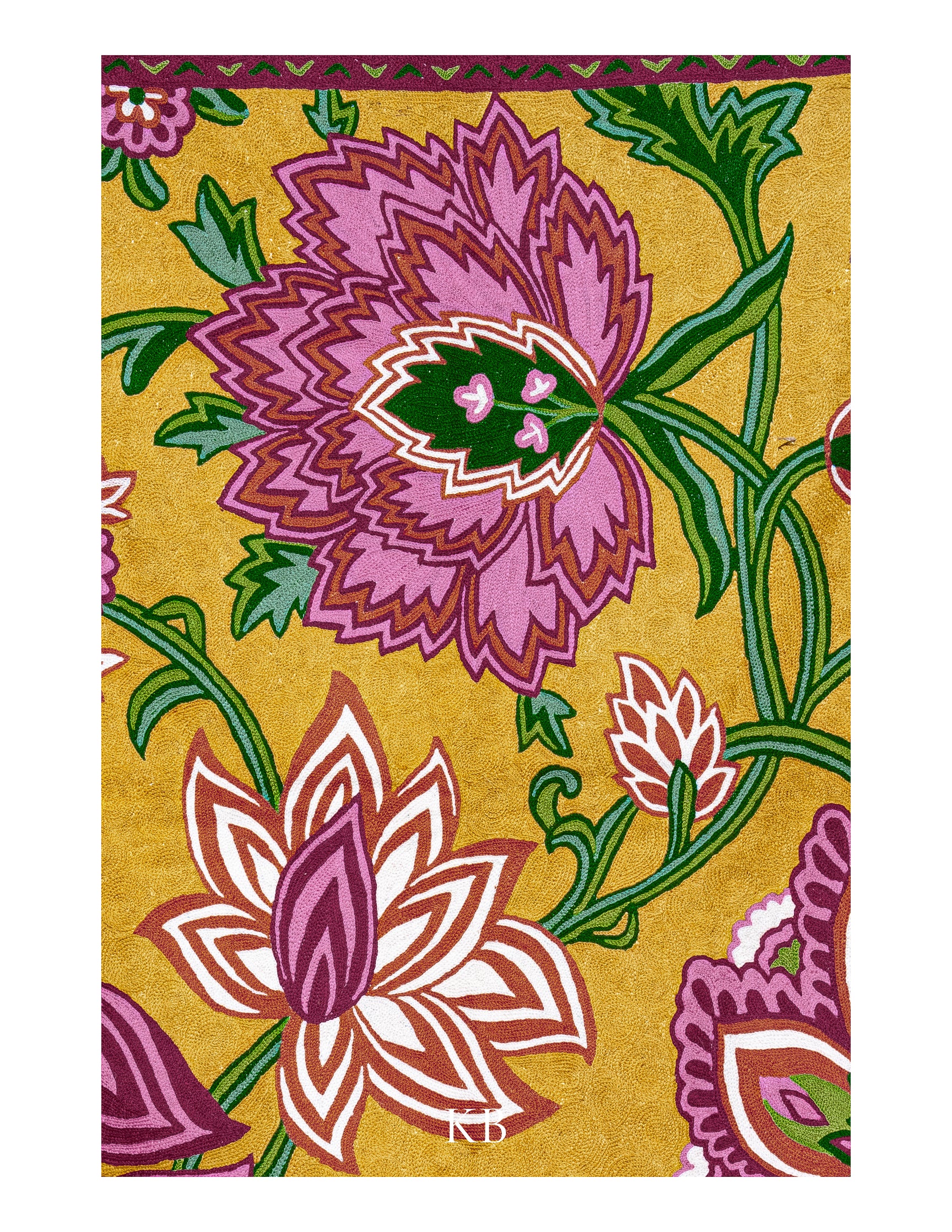 Diwan-e-Khas Kashmiri Pamposh Rug - Kashmir Box