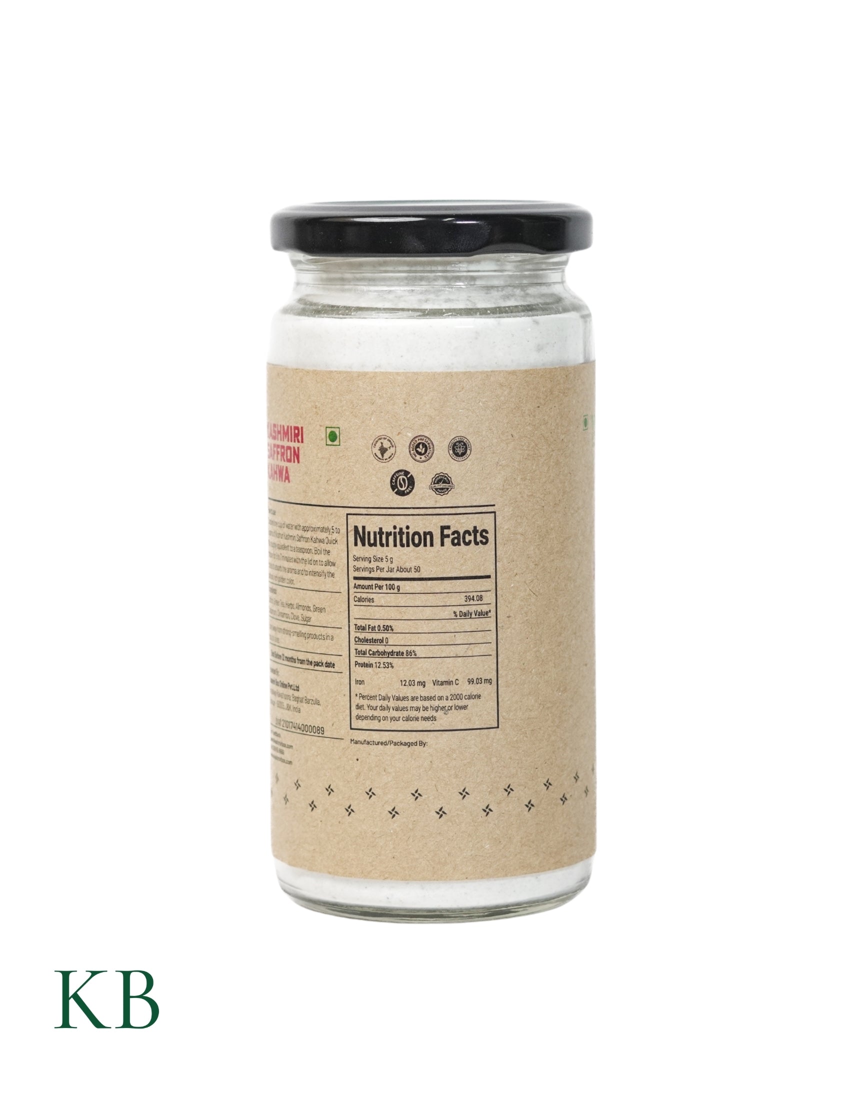 Koshur - Kashmiri Saffron Kahwa | Zafrani Kahwa | Kahwa Quick Mix | Mogul Chai | Kashmiri Spices and Herbs | Best Green Tea Leaves | Traditional Kahwa Tea - Kashmir Box