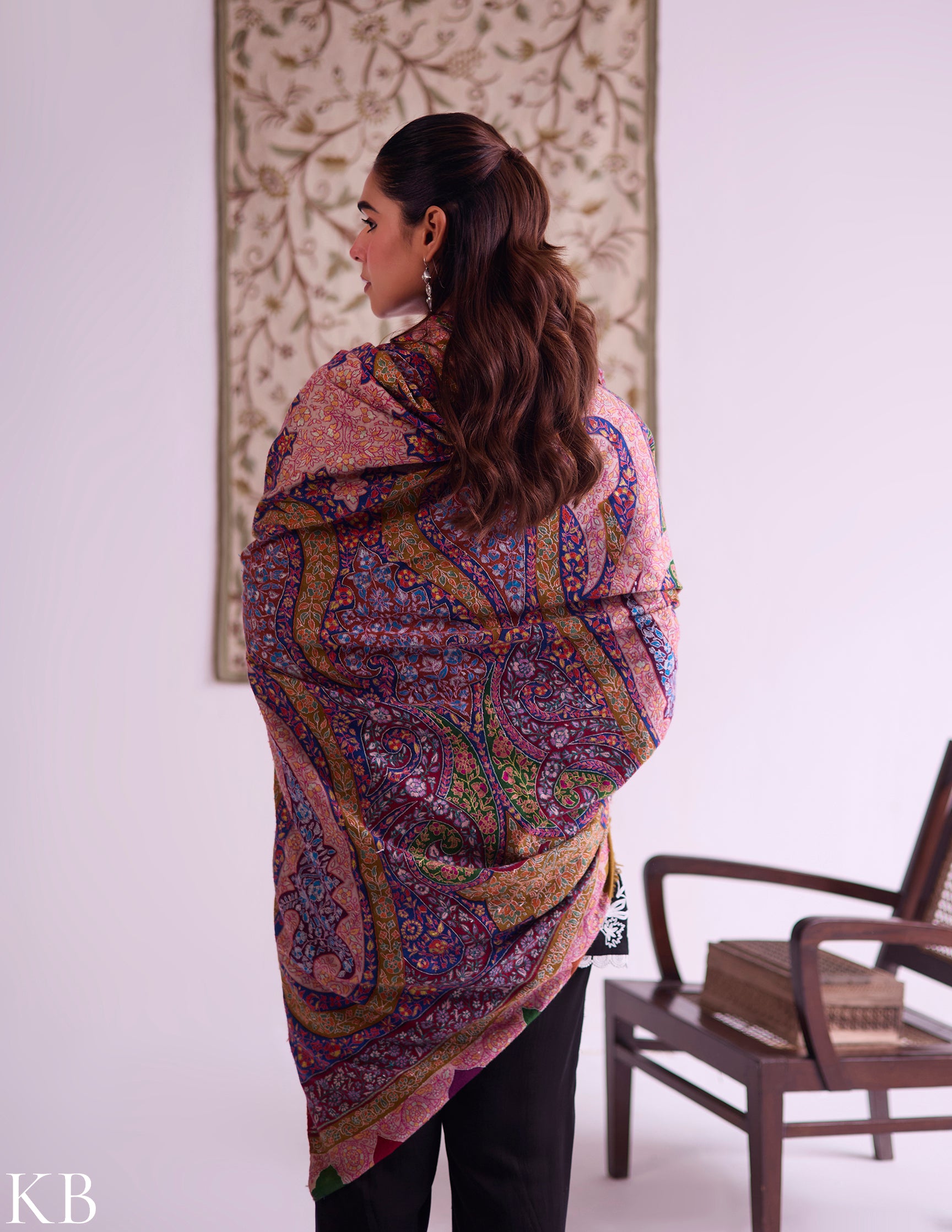 Kashmiri Handwoven Pashmina Jamawar Sozni Shawl – Multicoloured Paisley | Handwoven Heritage - Kashmir Box