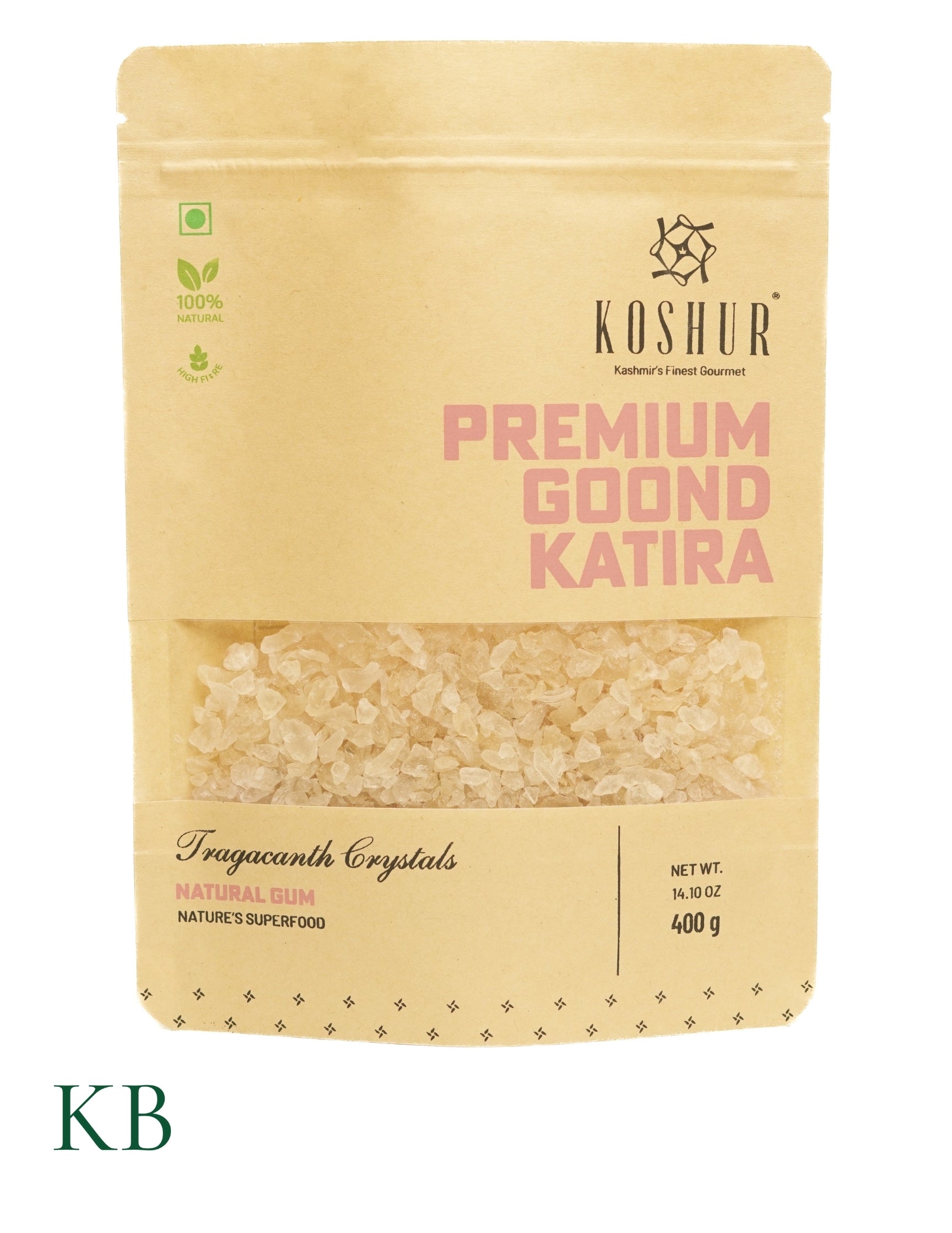 Koshur - Premium Goond Katira | Tragacanth Crystals | Herbs | Edible Gum | Natural Coolant | Best Superfood - Kashmir Box