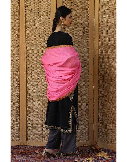 Pink Hashidaar Sozni Pashmina Shawl - KashmirBox.com