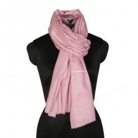 Light Pink  Woolen Stole - KashmirBox.com