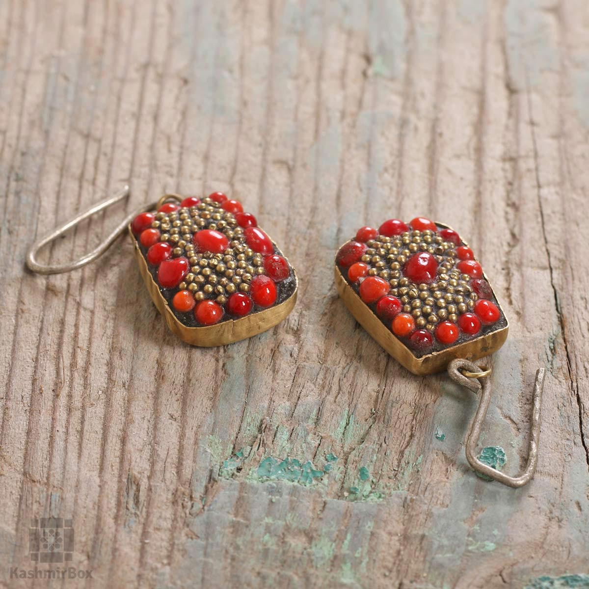 Red Bead Handmade Necklace Set - Kashmir Box