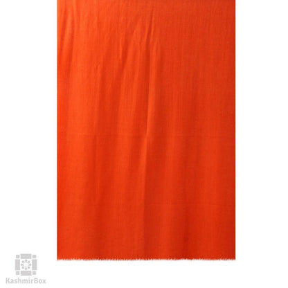 Tiger Orange Solid Cashmere Pashmina Stole - Kashmir Box
