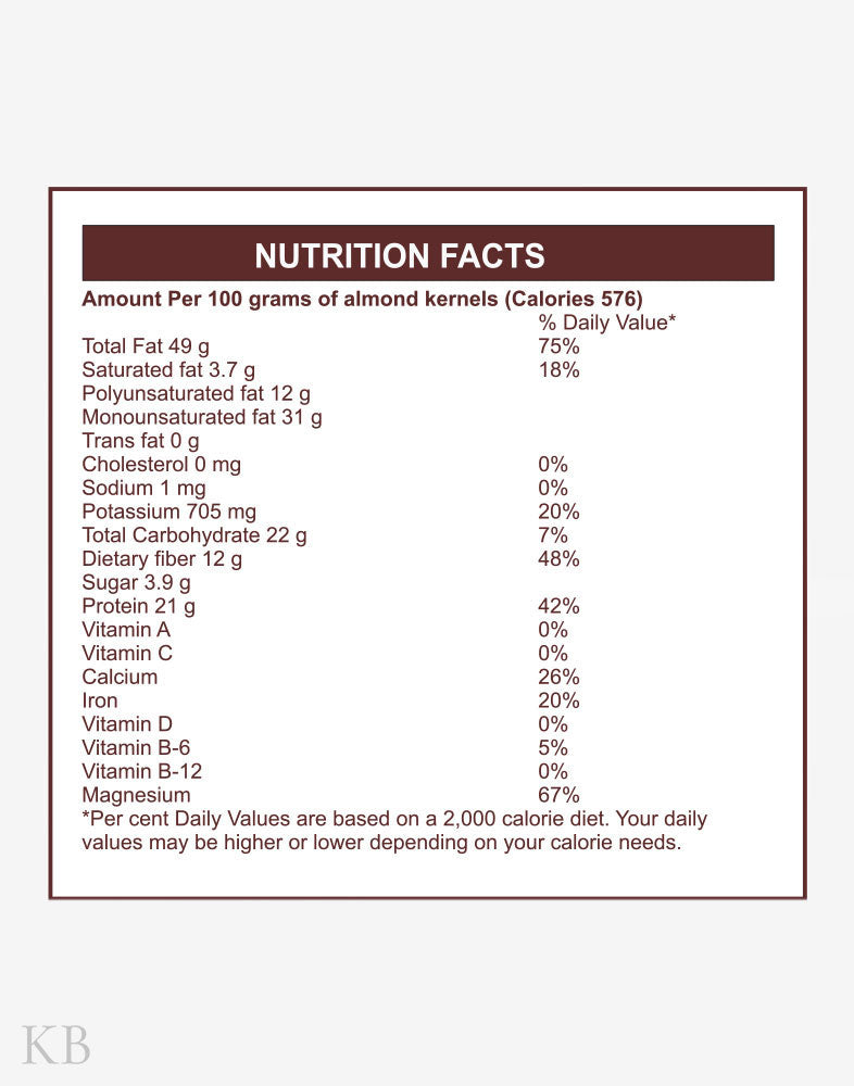 Koshur Kagzi Almonds (With Shell) - Kashmir Box
